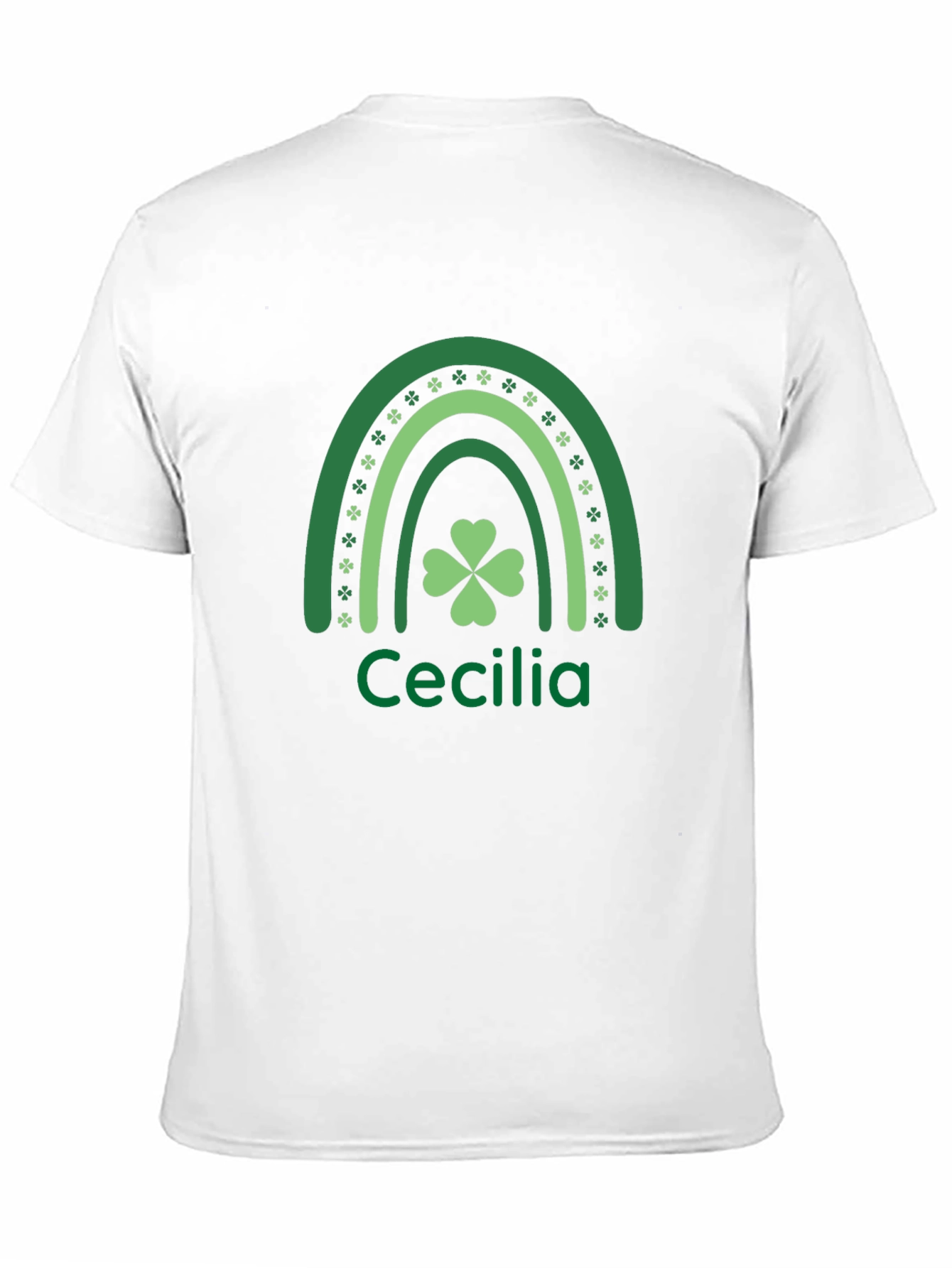 Cecilia Lucky Shamrock Rainbow St. Patricks Day T-Shirt