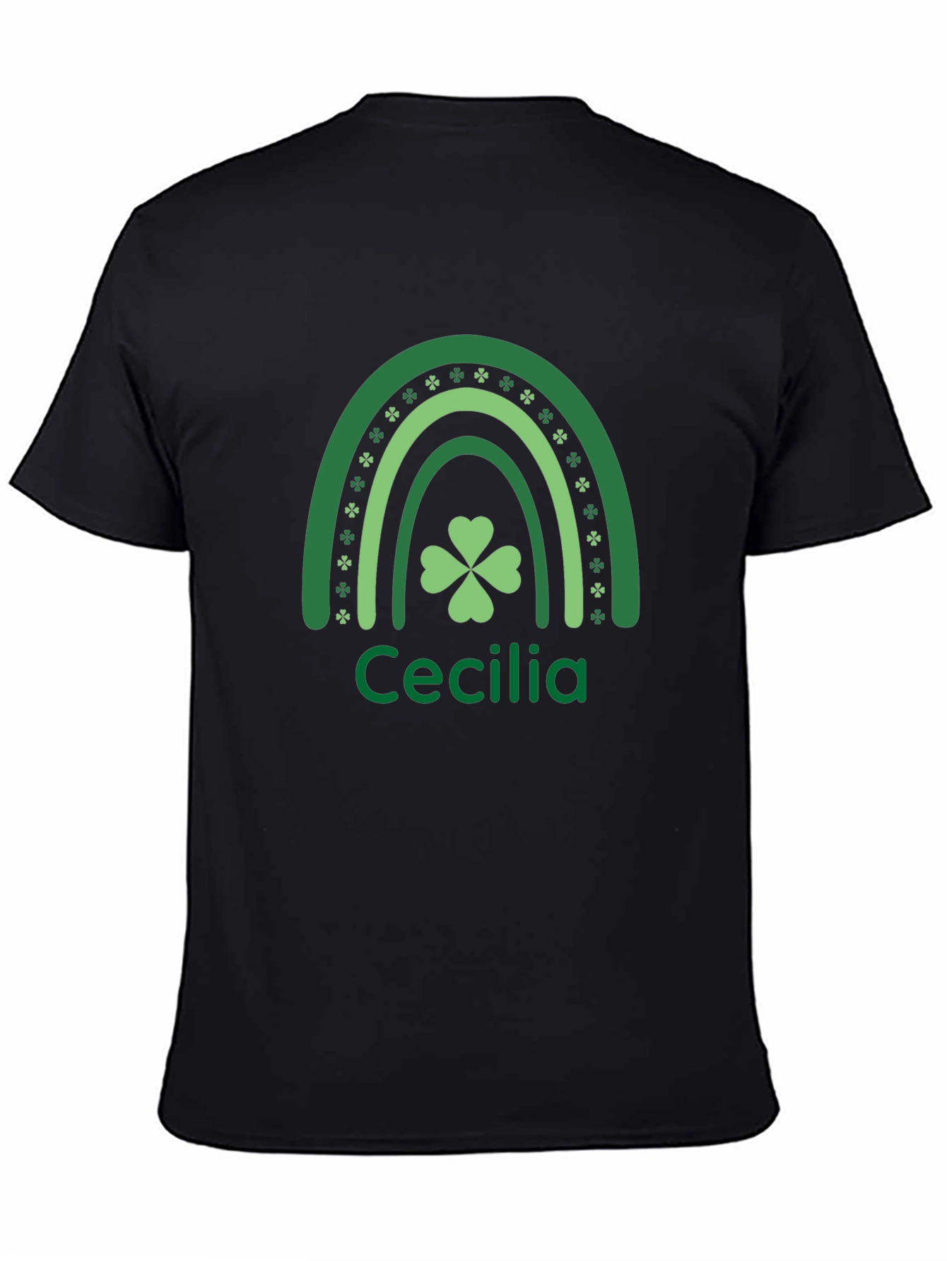 Cecilia Lucky Shamrock Rainbow St. Patricks Day T-Shirt