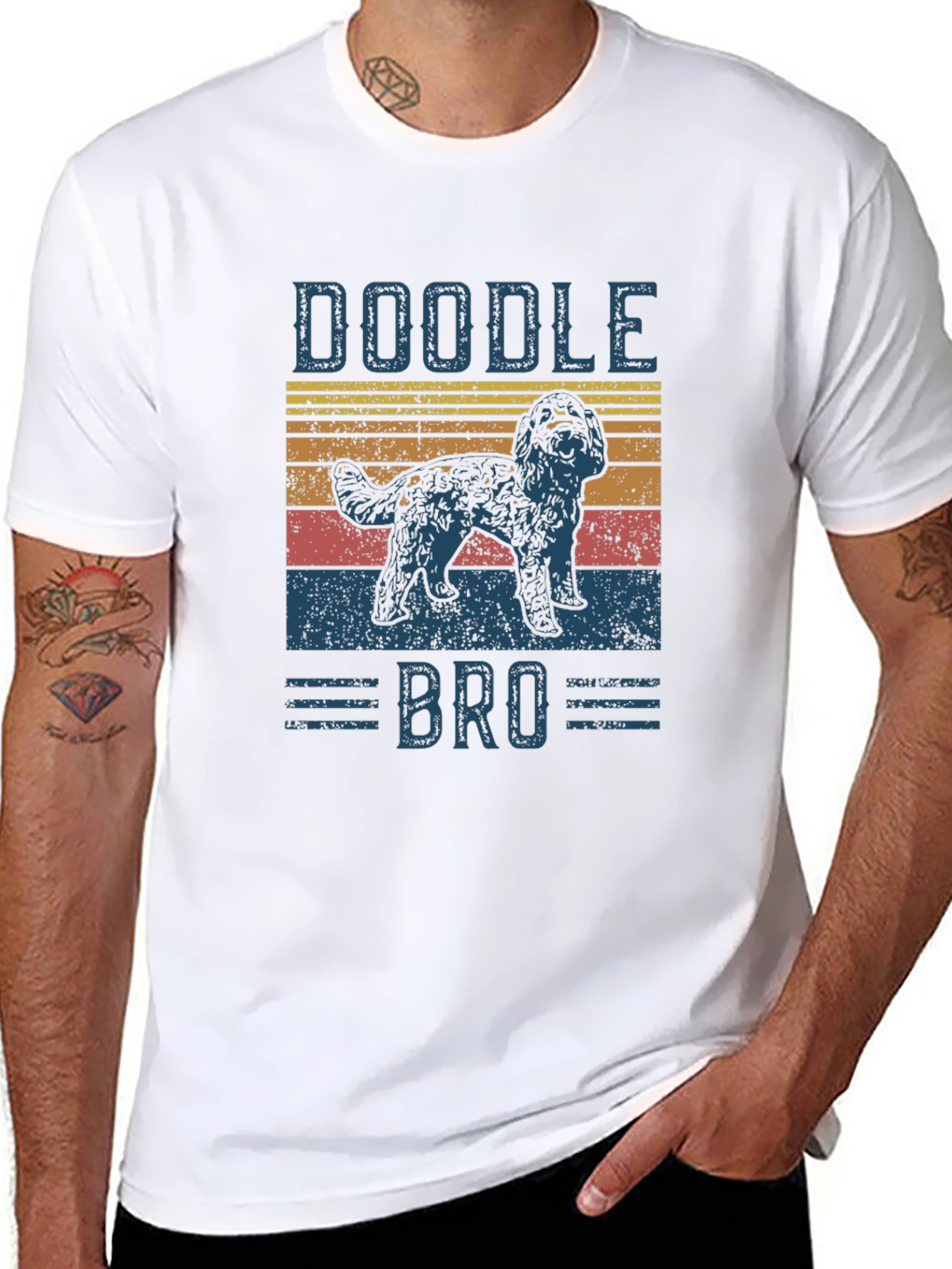 Doodle Bro T-Shirt - Retro Style Dog Tee