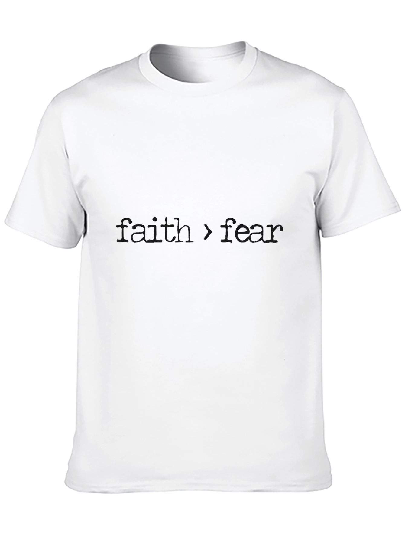 Faith Over Fear Black Graphic T-Shirt