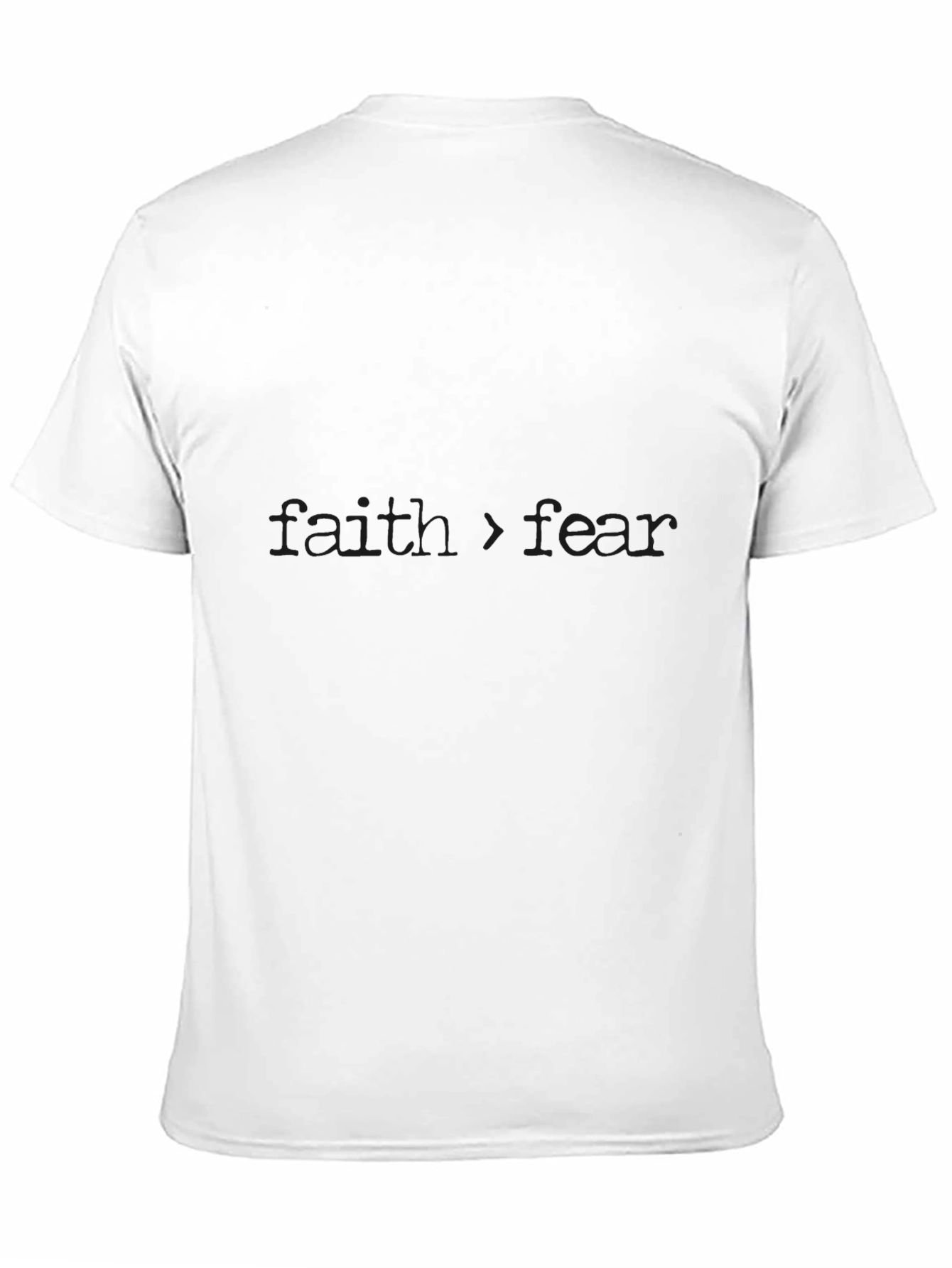 Faith Over Fear Black Graphic T-Shirt