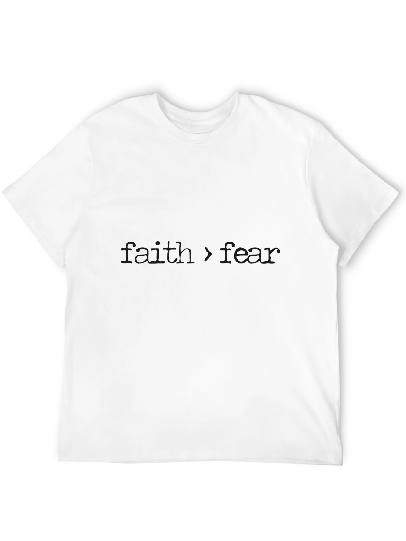 Faith Over Fear Black Graphic T-Shirt