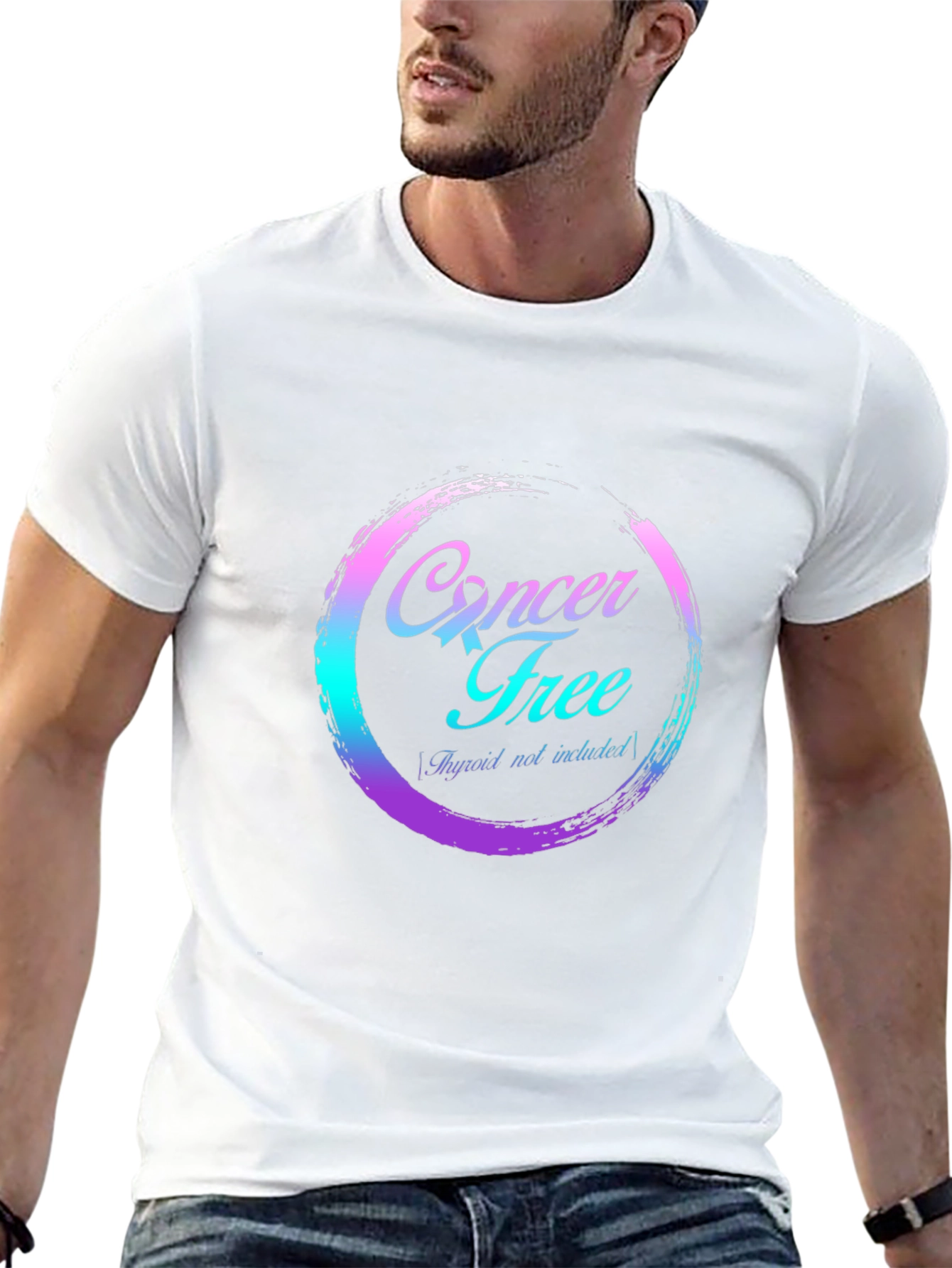 Cancer Free T-Shirt - Thyroid Not Included - Black