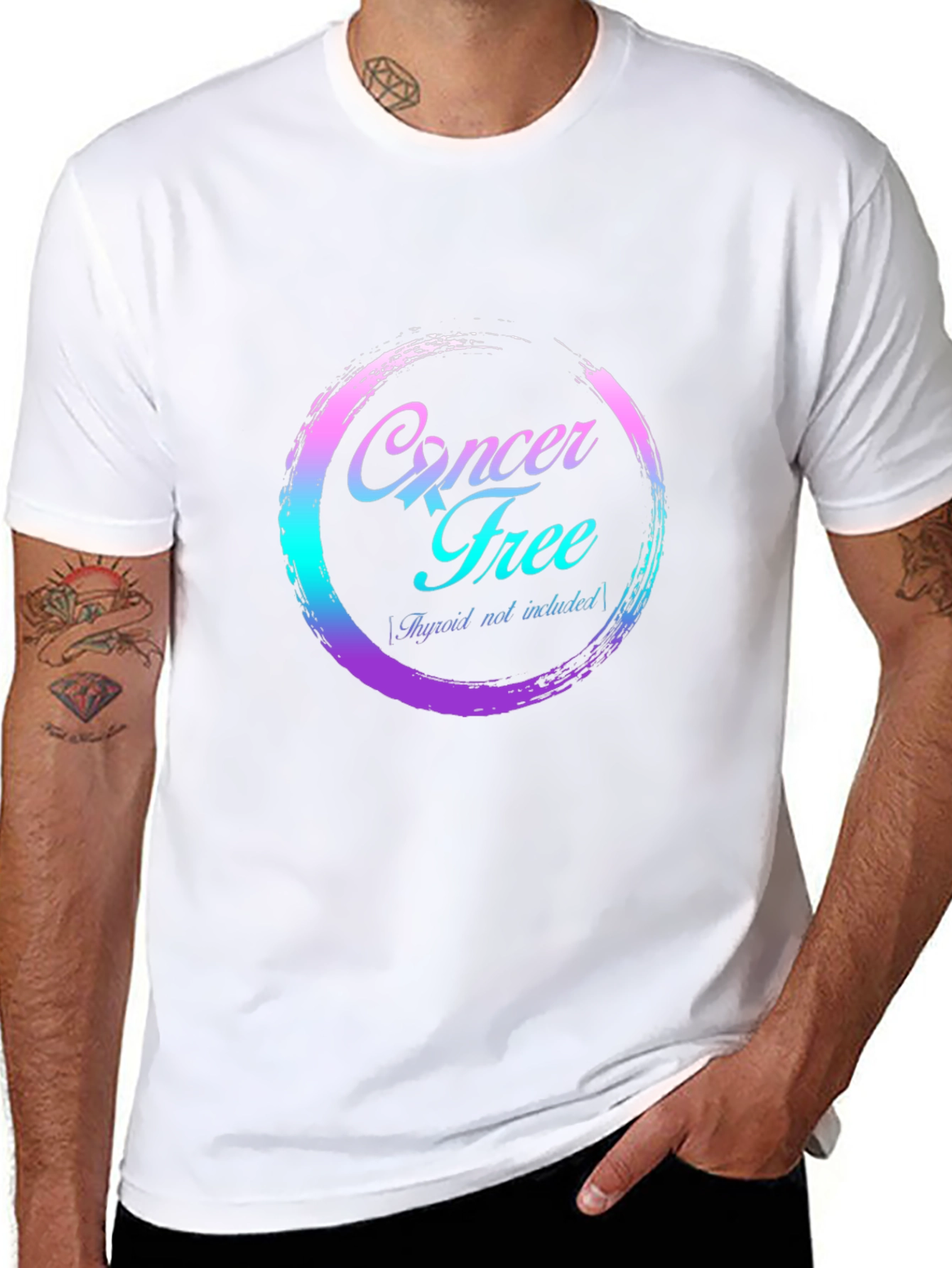 Cancer Free T-Shirt - Thyroid Not Included - Black