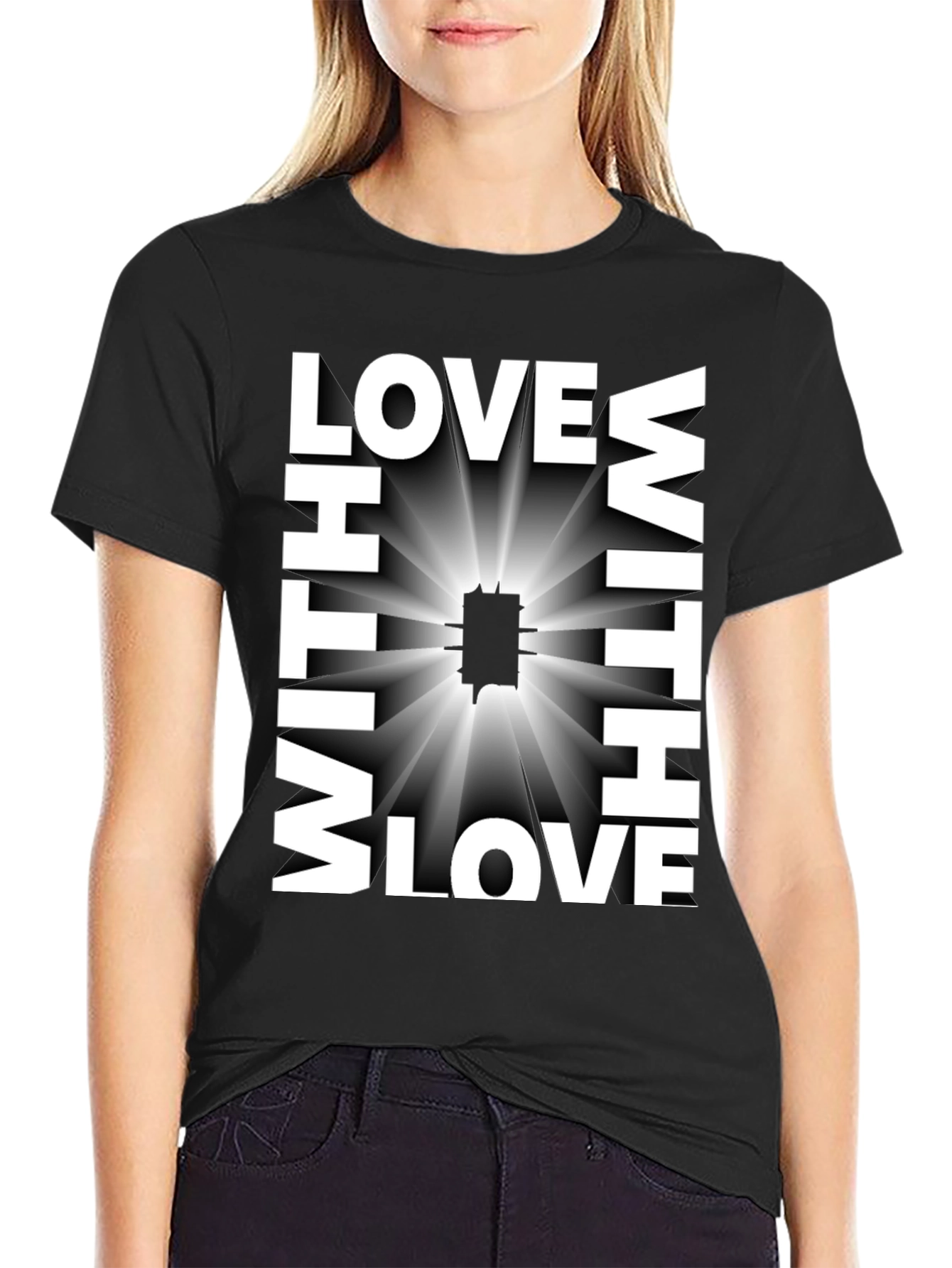 Love With All My Heart Black T-Shirt