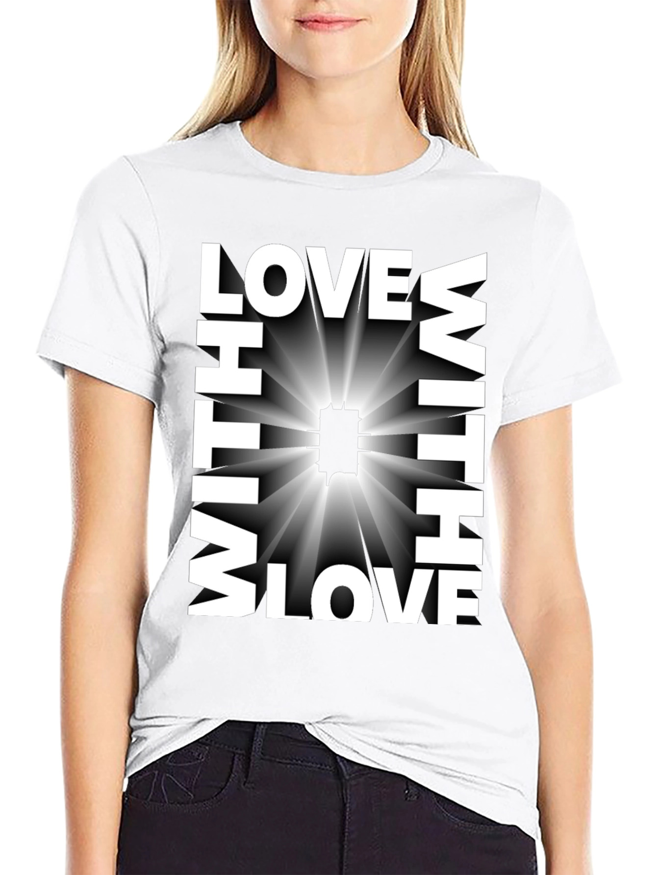 Love With All My Heart Black T-Shirt