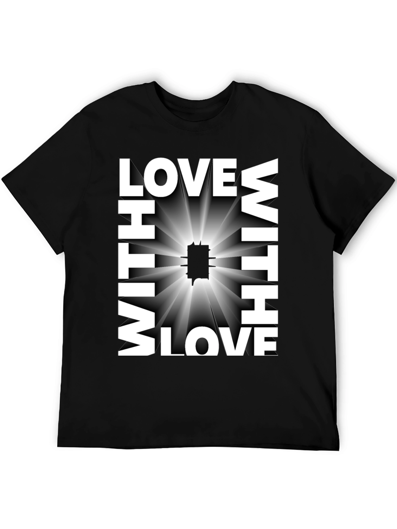 Love With All My Heart Black T-Shirt