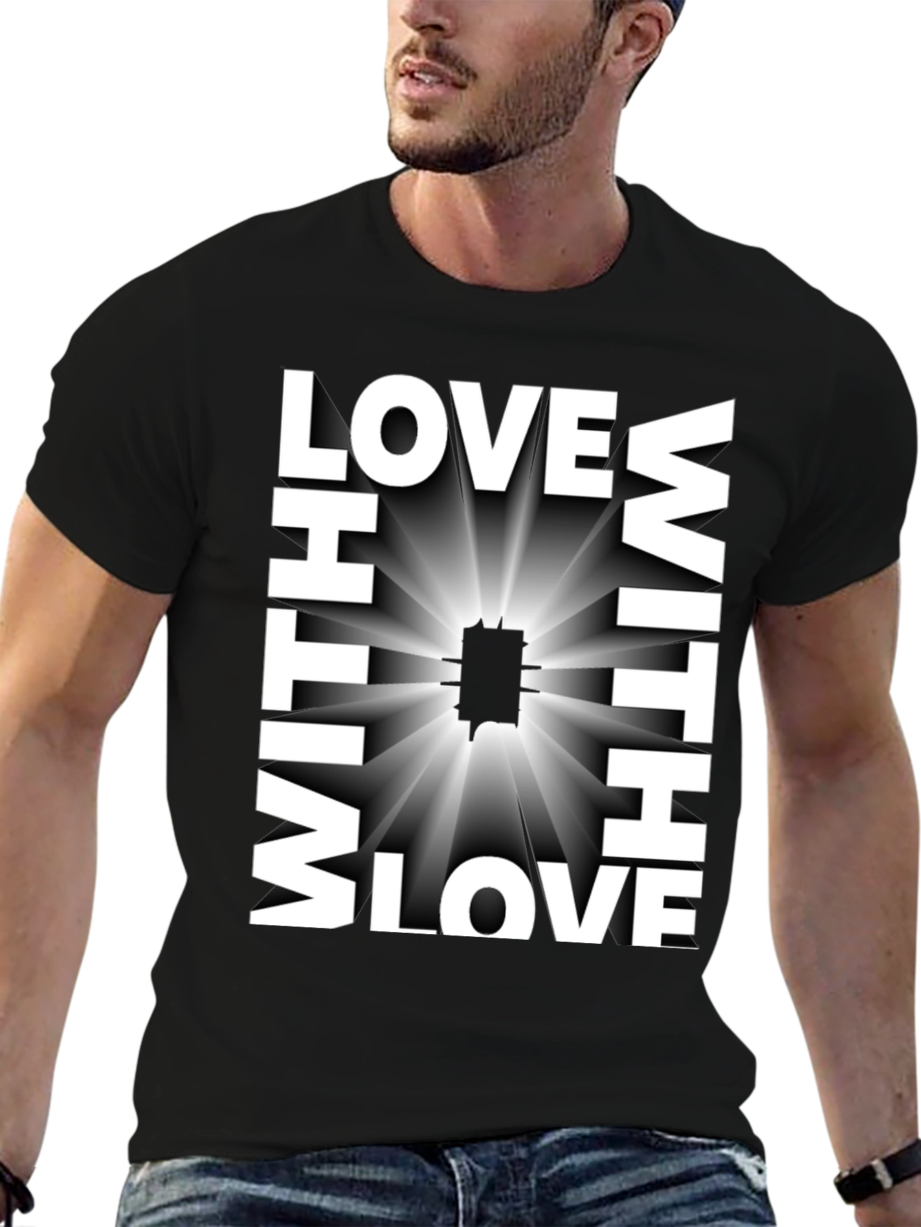 Love With All My Heart Black T-Shirt