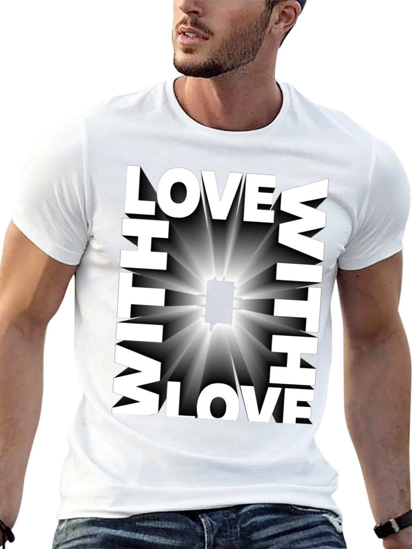 Love With All My Heart Black T-Shirt