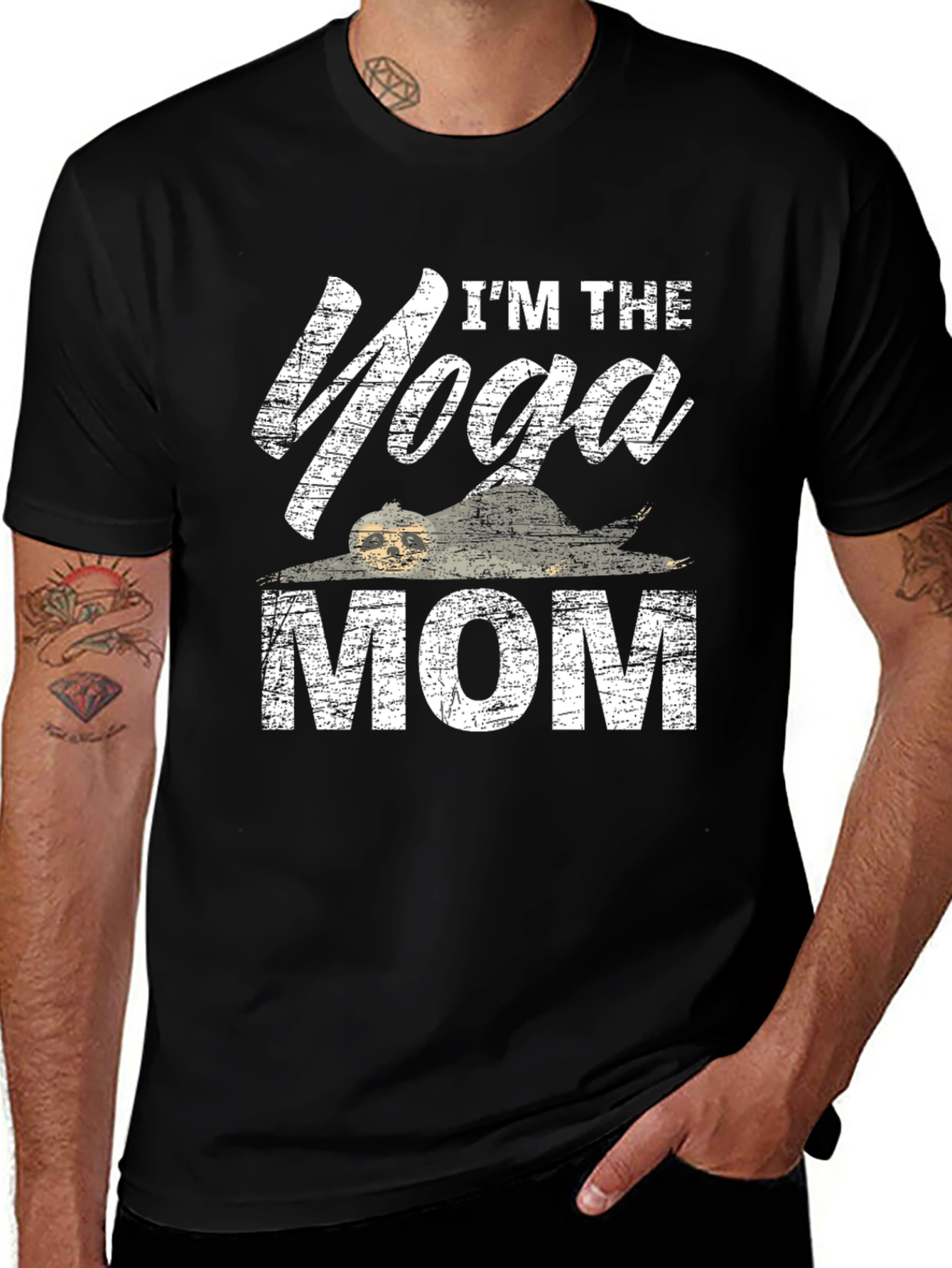 Im the Yoga Mom Distressed Graphic Tee