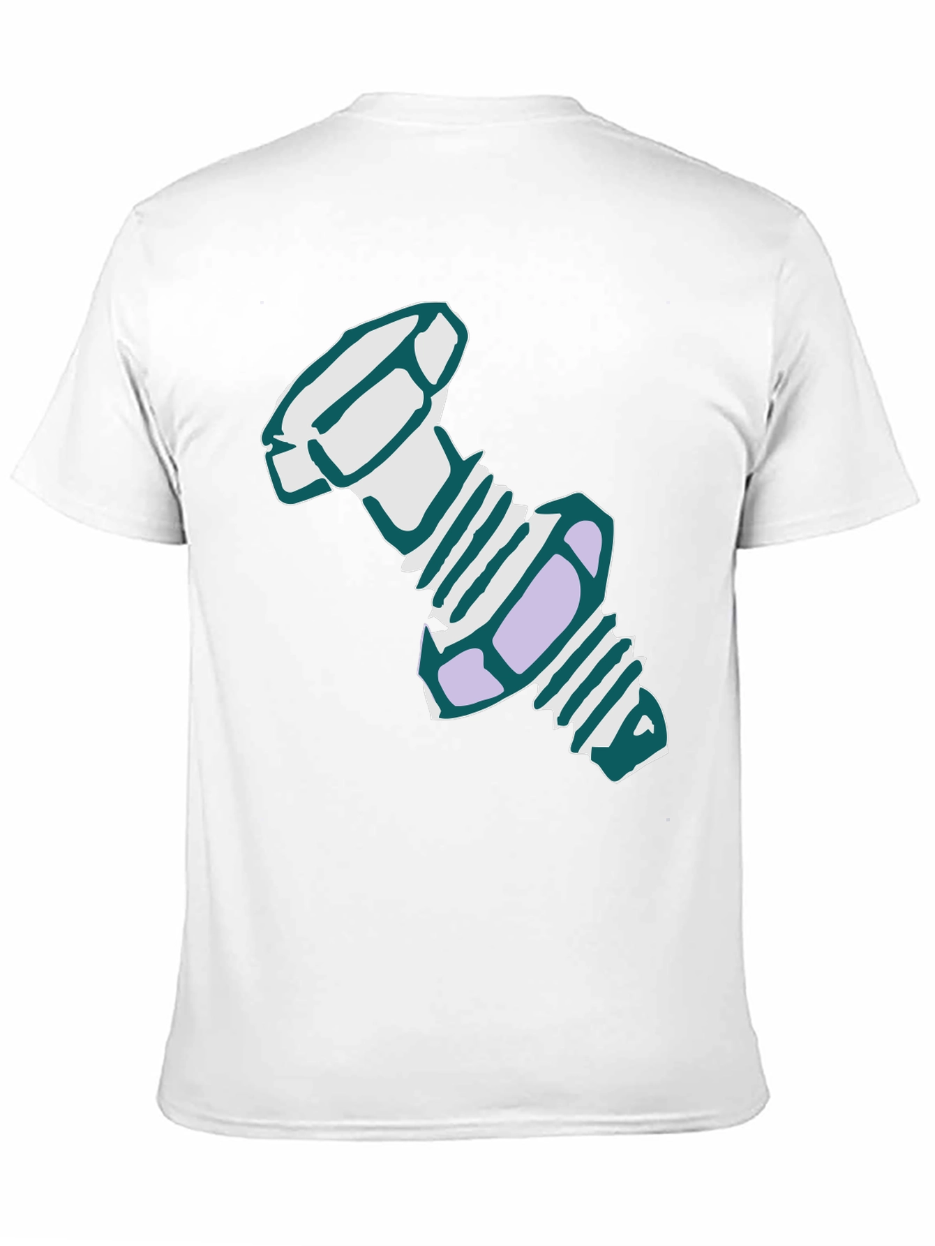 Novelty Cartoon Bolt Graphic Black T-Shirt