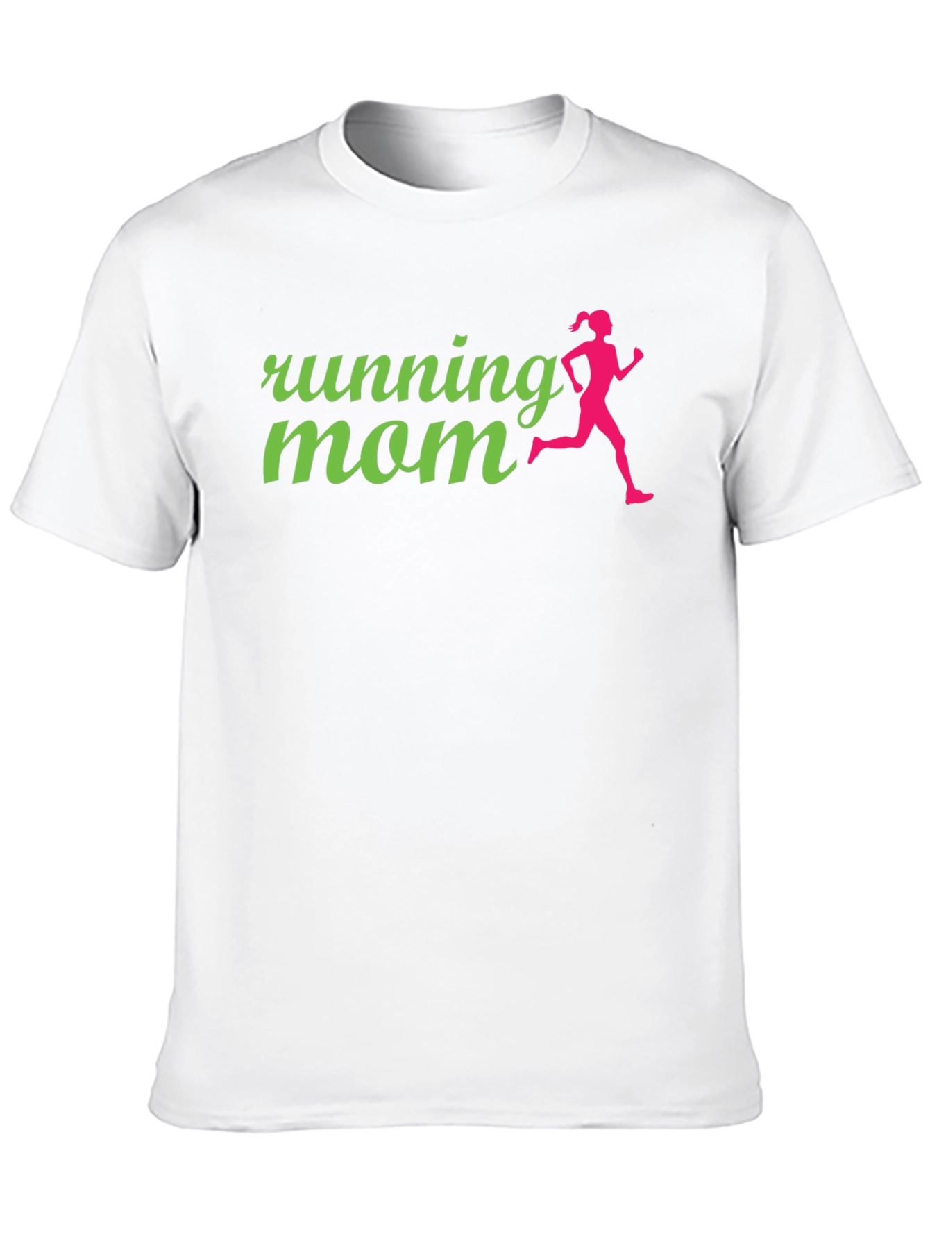 Running Mom Graphic Tee - Black Cotton Shirt