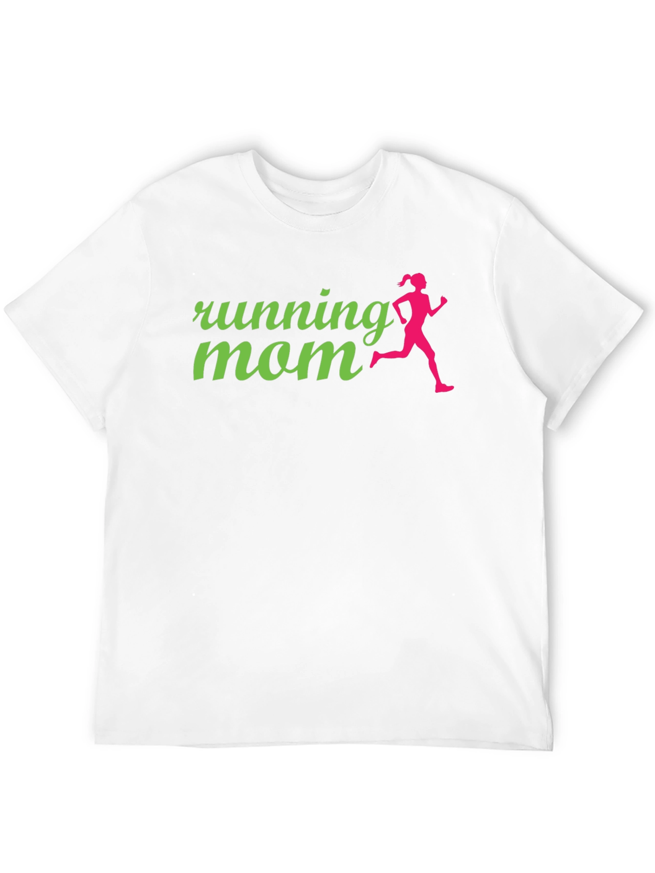Running Mom Graphic Tee - Black Cotton Shirt