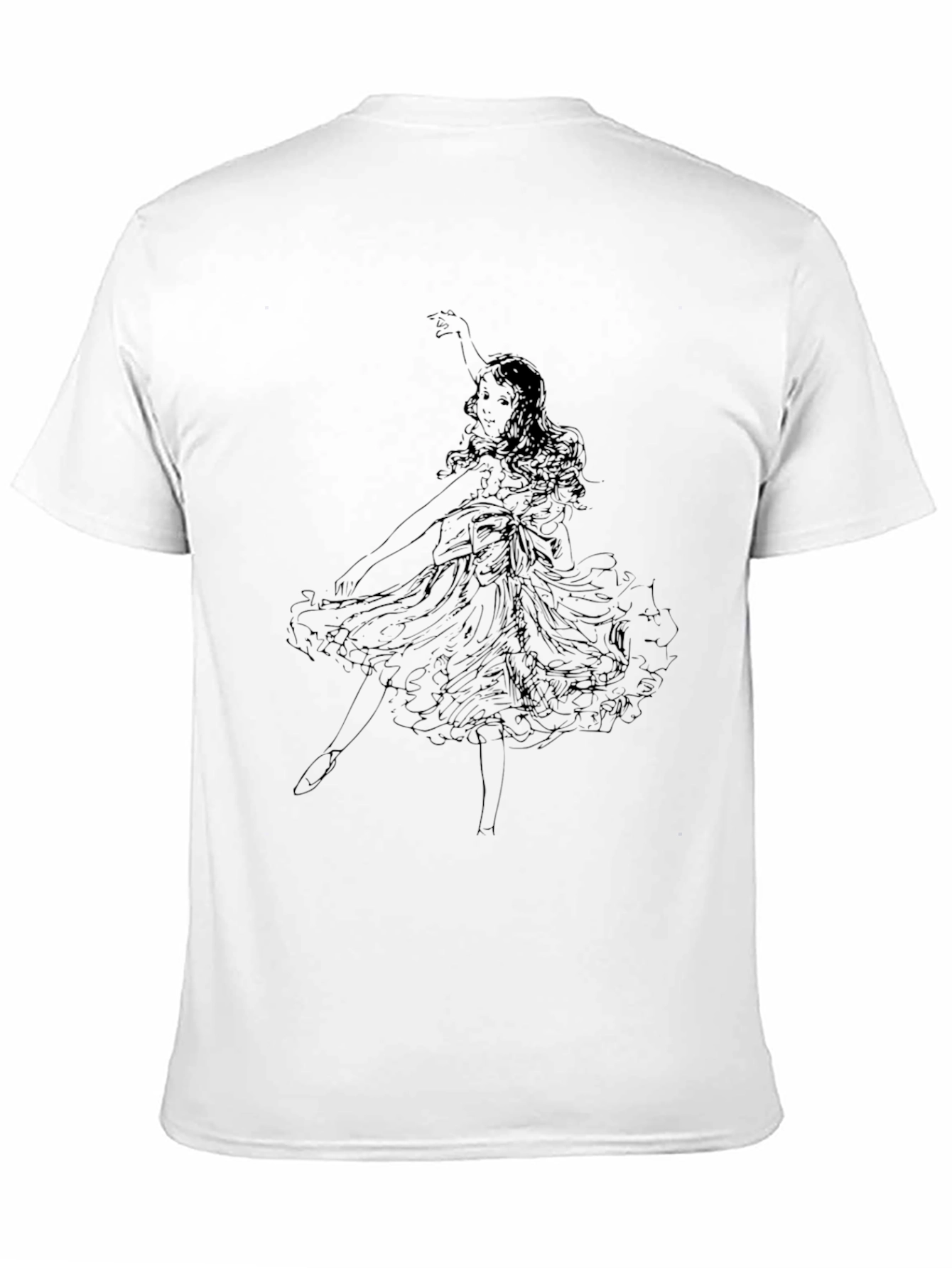 Elegant Dancer Graphic Black T-Shirt