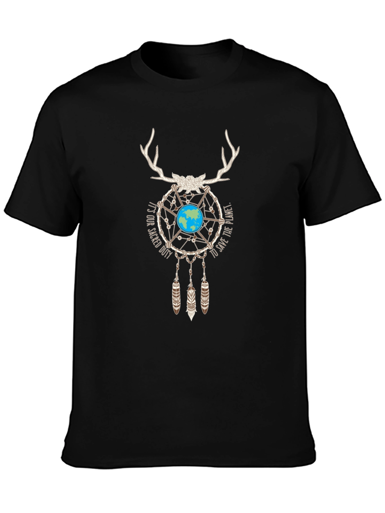 Earth Dreamcatcher Graphic Tee - Sacred Duty T-Shirt