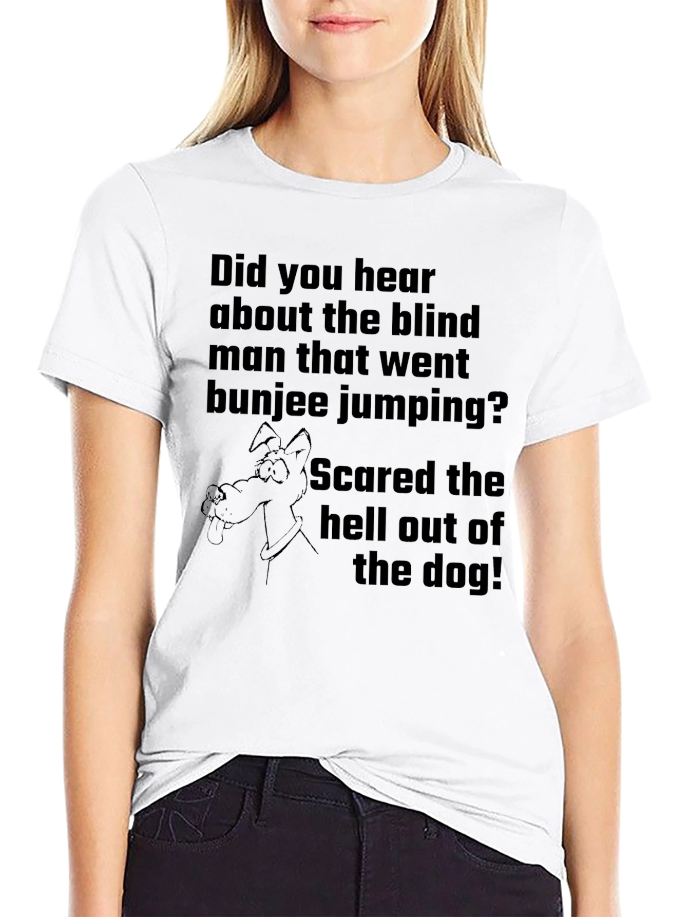 Blind Bungee Jumper Dog Humor T-Shirt
