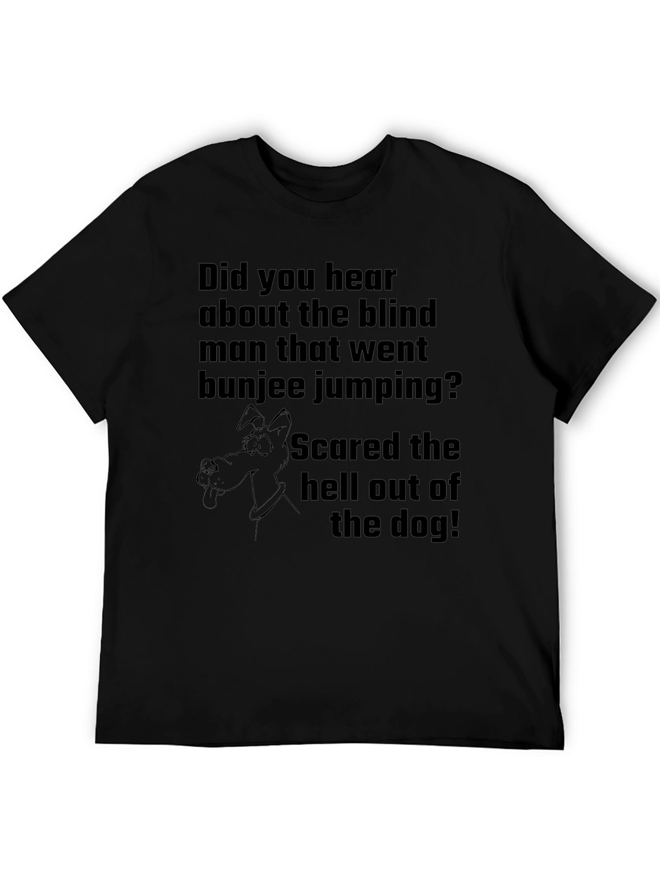 Blind Bungee Jumper Dog Humor T-Shirt