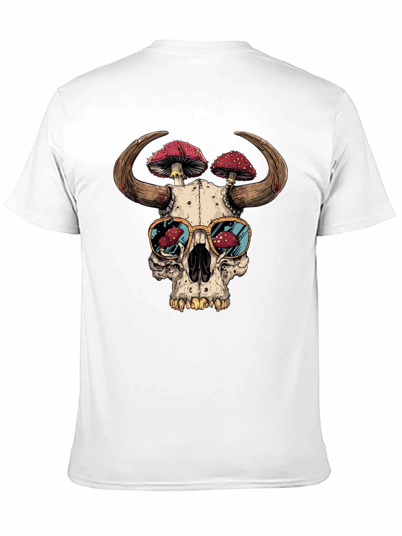 Skull Mushroom Horns T-Shirt