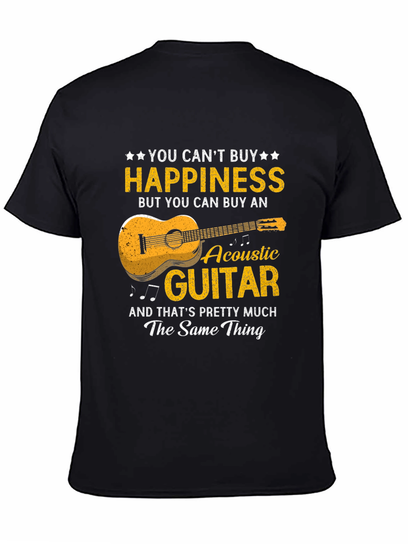 Acoustic Guitar Happiness T-Shirt - Music Lover Gift