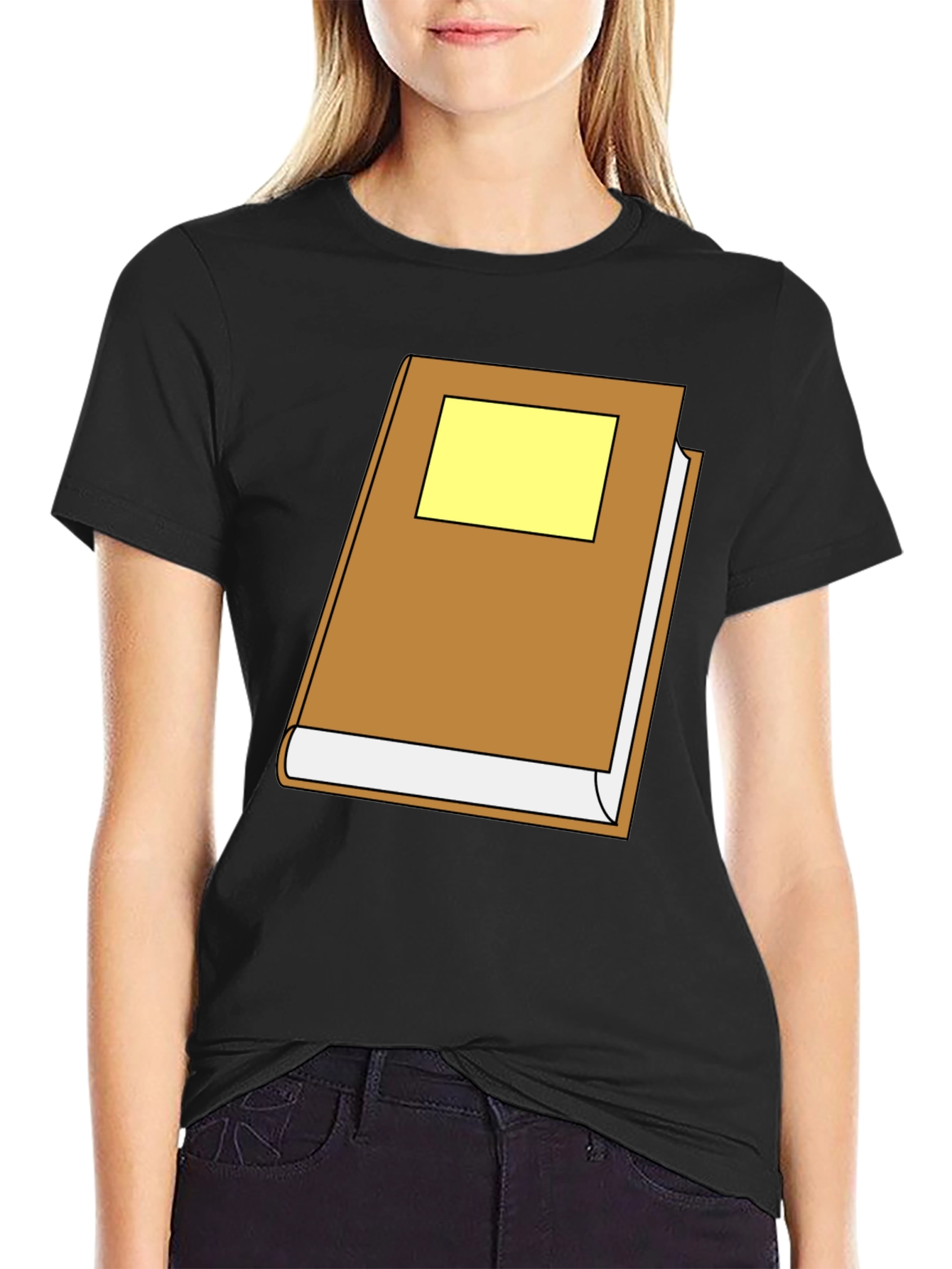 Cartoon Book Graphic Black T-Shirt