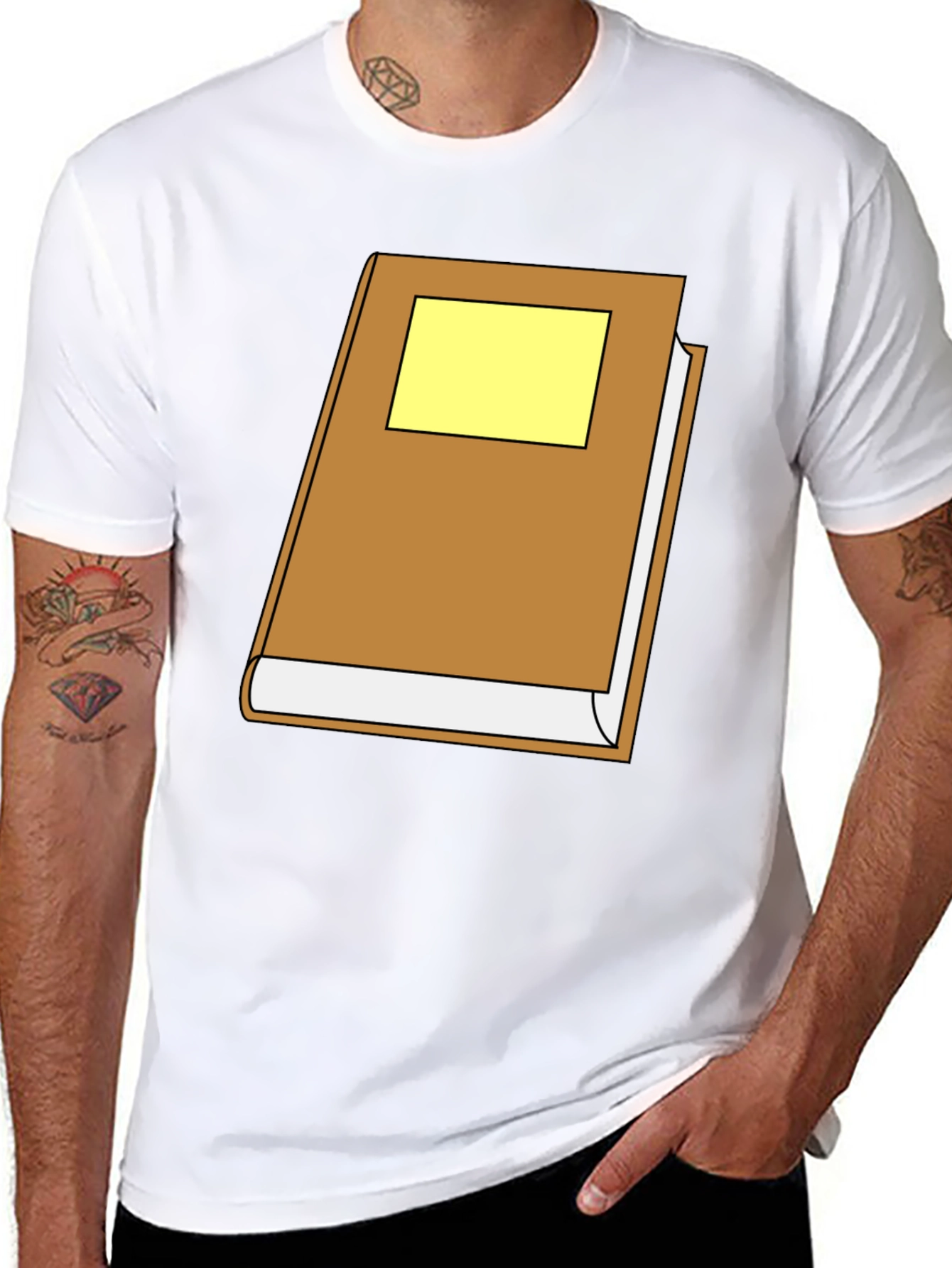 Cartoon Book Graphic Black T-Shirt