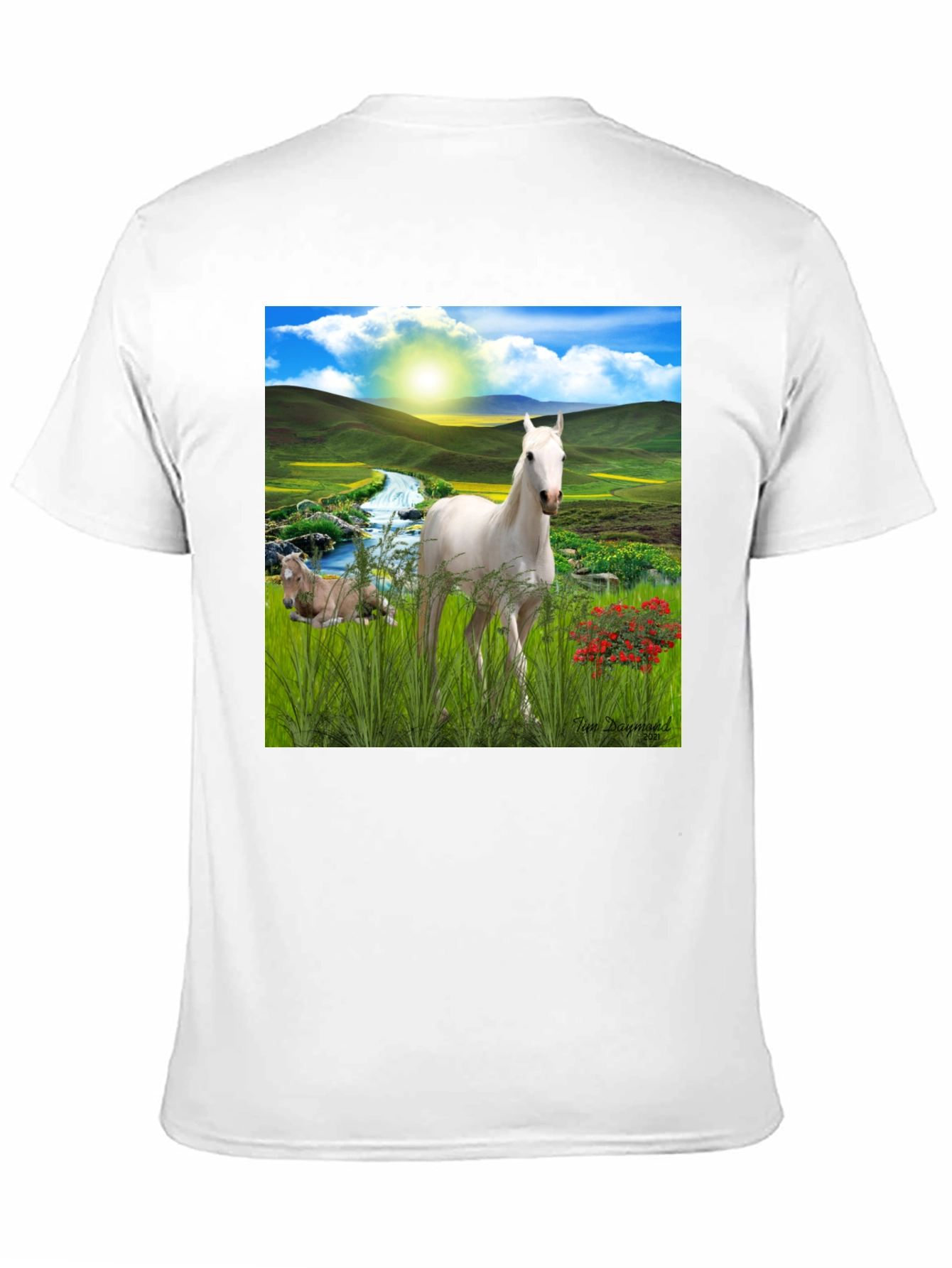 Horse Landscape Graphic Tee - Nature Inspired