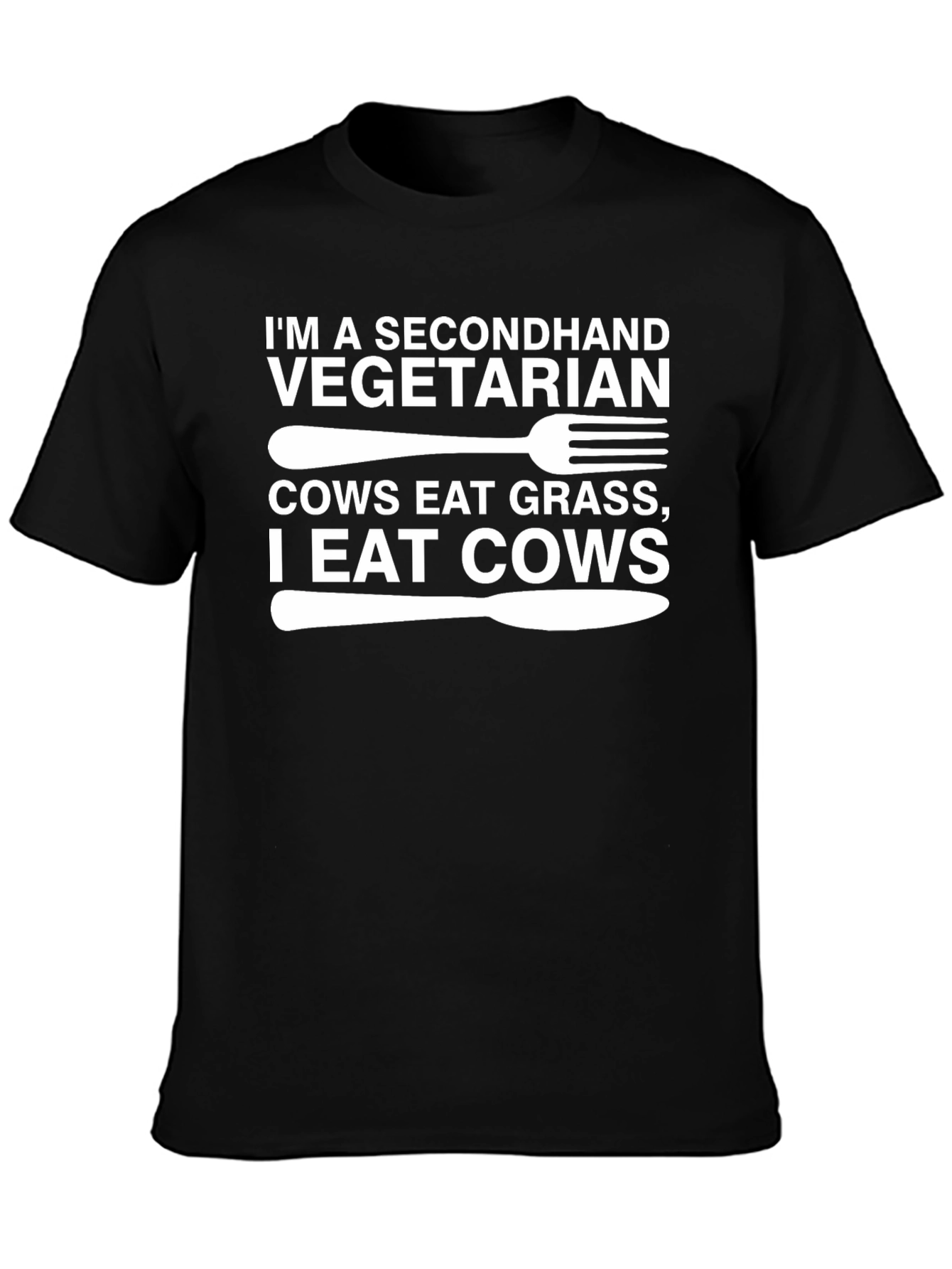 Secondhand Vegetarian Humor Graphic T-Shirt