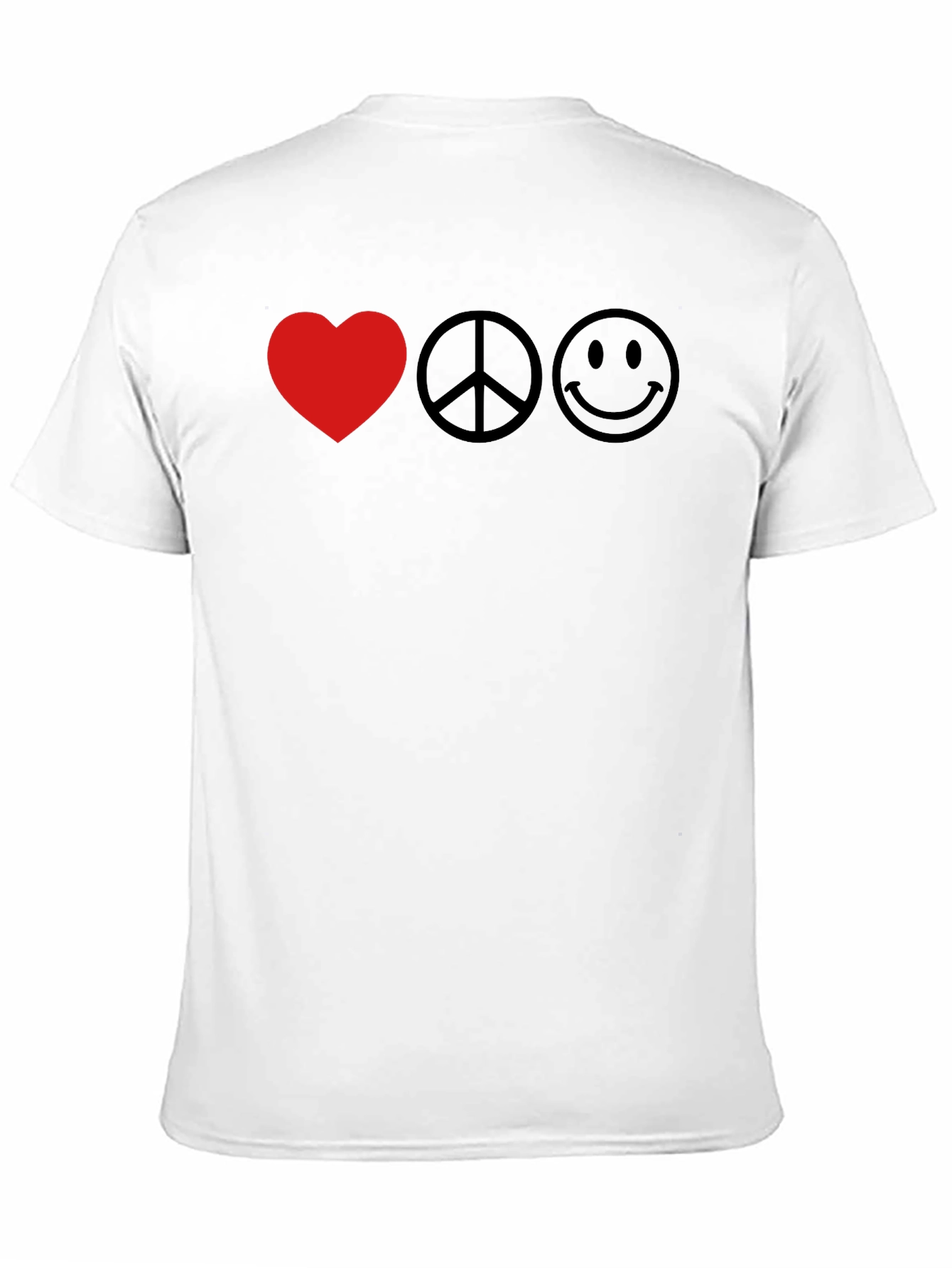 Love Peace Happy Black T-Shirt