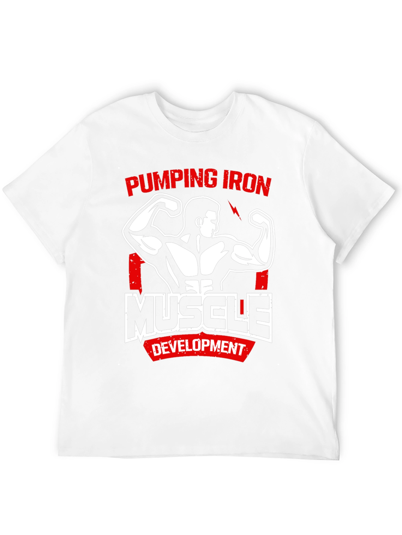 Pumping Iron Muscle Development Black T-Shirt