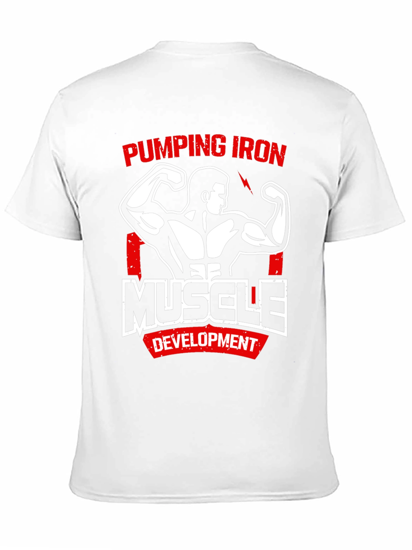 Pumping Iron Muscle Development Black T-Shirt