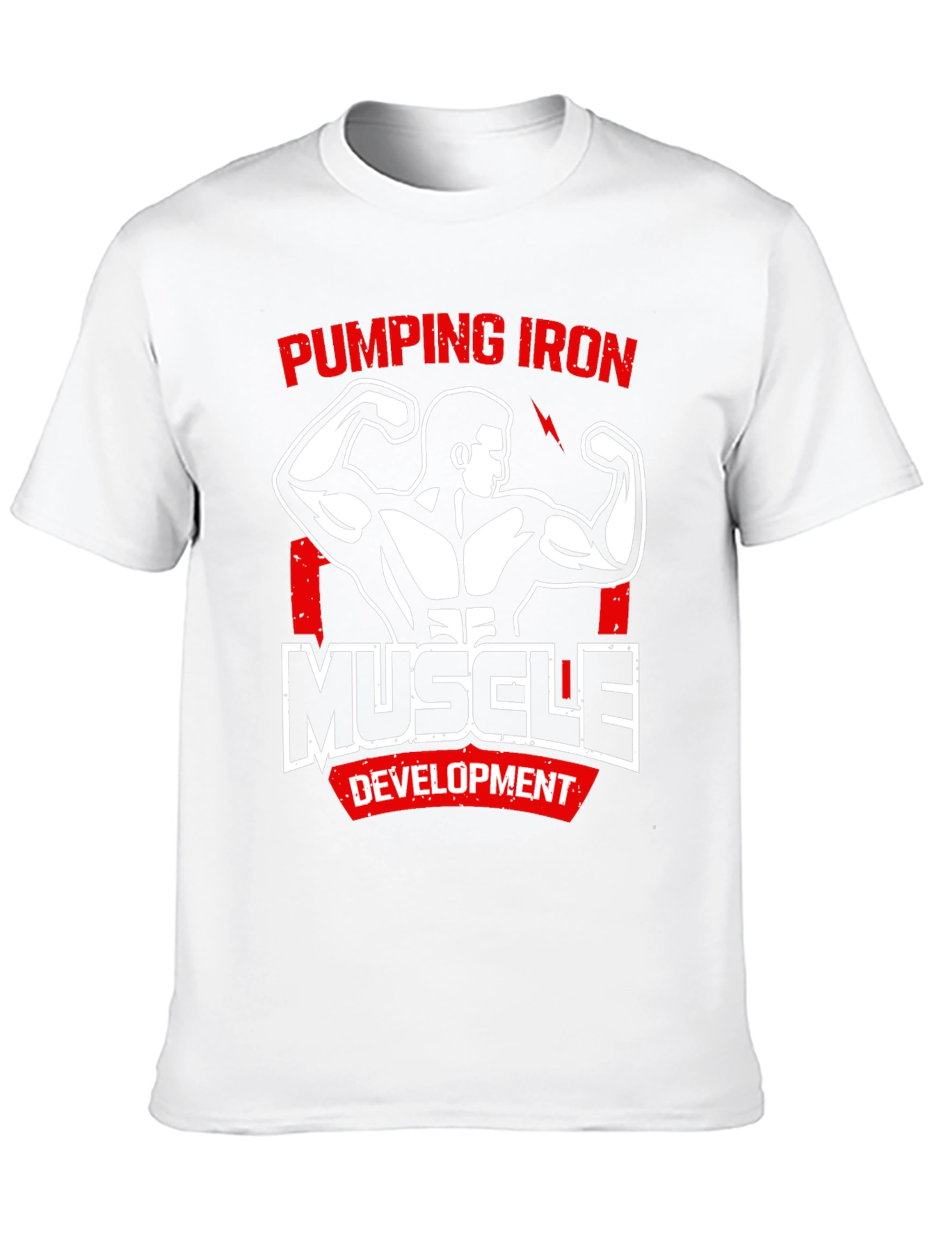 Pumping Iron Muscle Development Black T-Shirt
