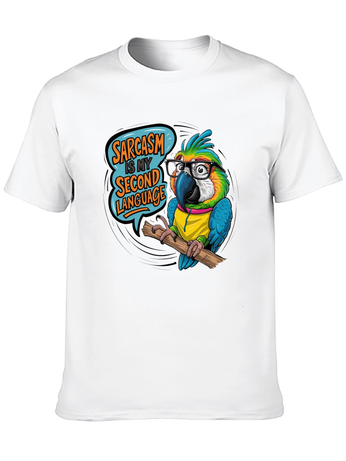 Sarcastic Parrot T-Shirt - Second Language Humor