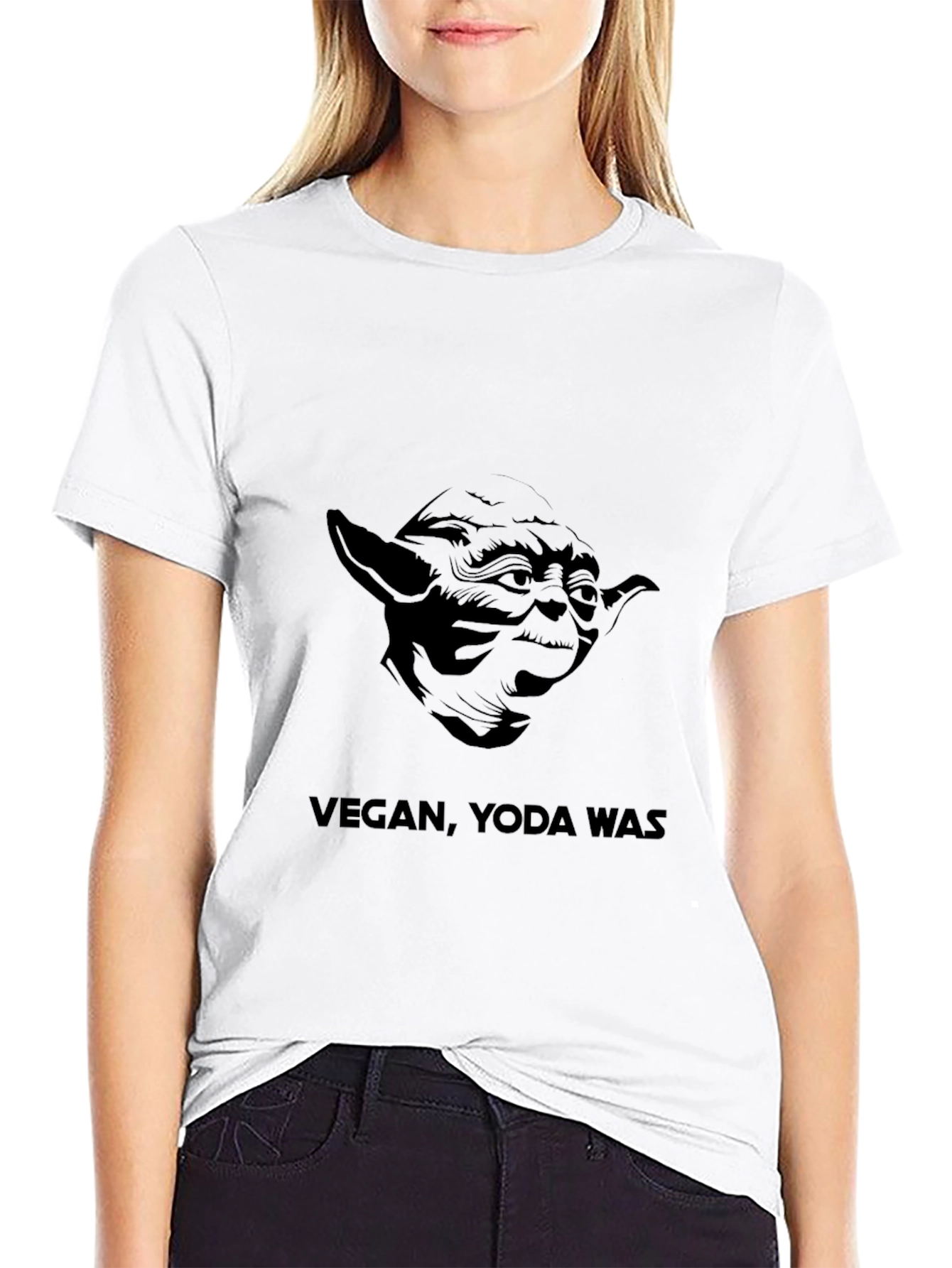 Vegan Yoda Graphic T-Shirt
