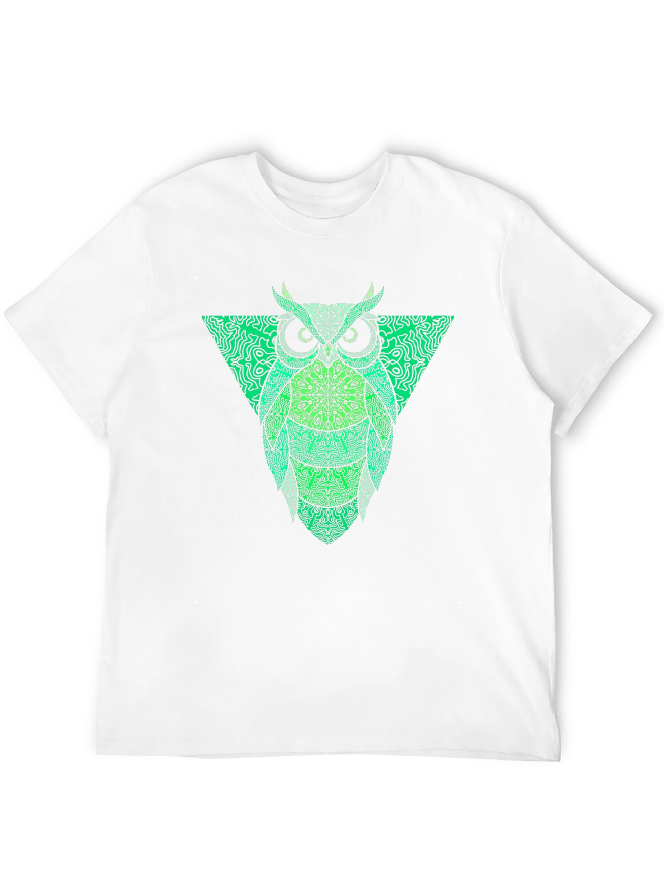 Green Owl Graphic Tee - Mens Black T-Shirt