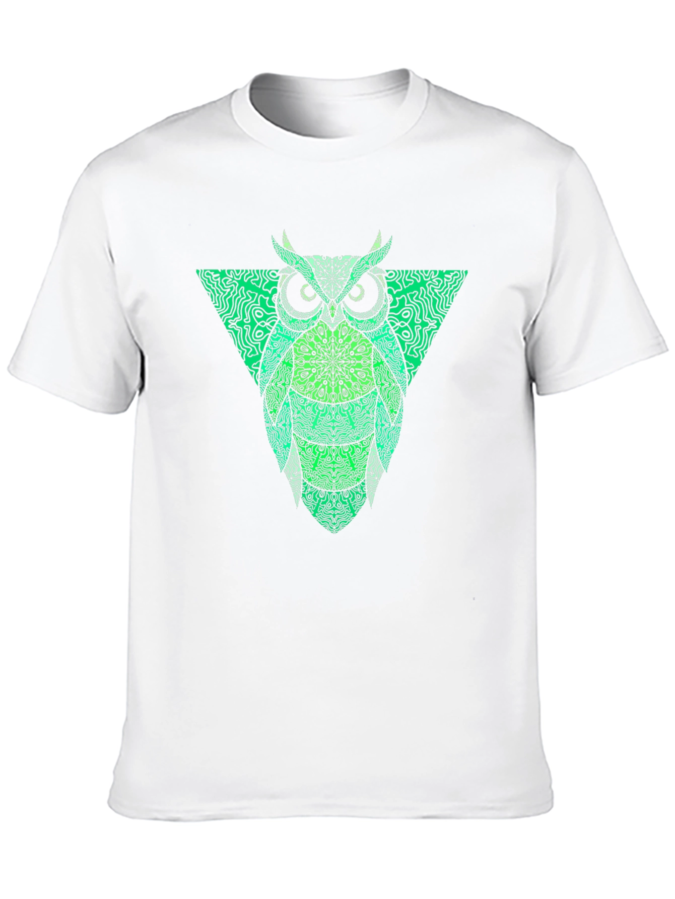 Green Owl Graphic Tee - Mens Black T-Shirt