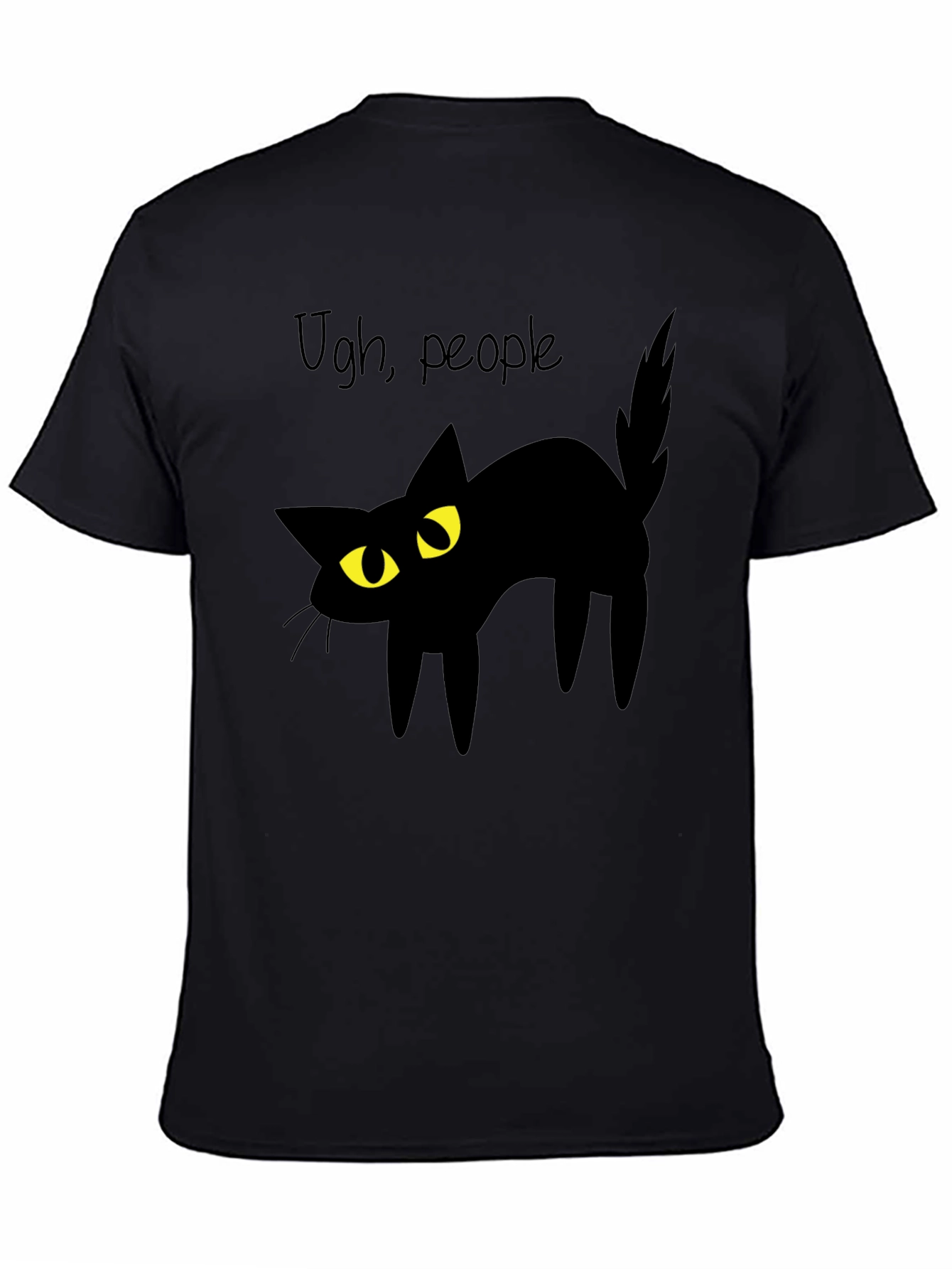 Ugh People Black Cat Graphic T-Shirt