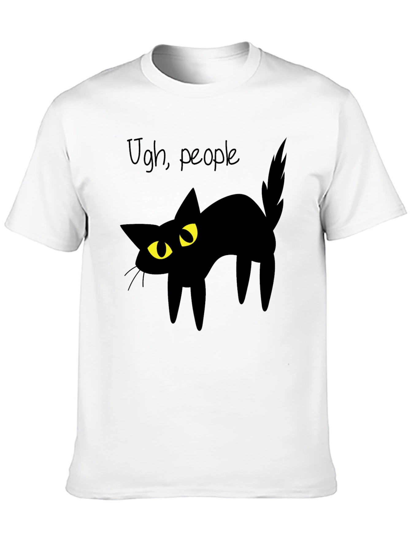 Ugh People Black Cat Graphic T-Shirt