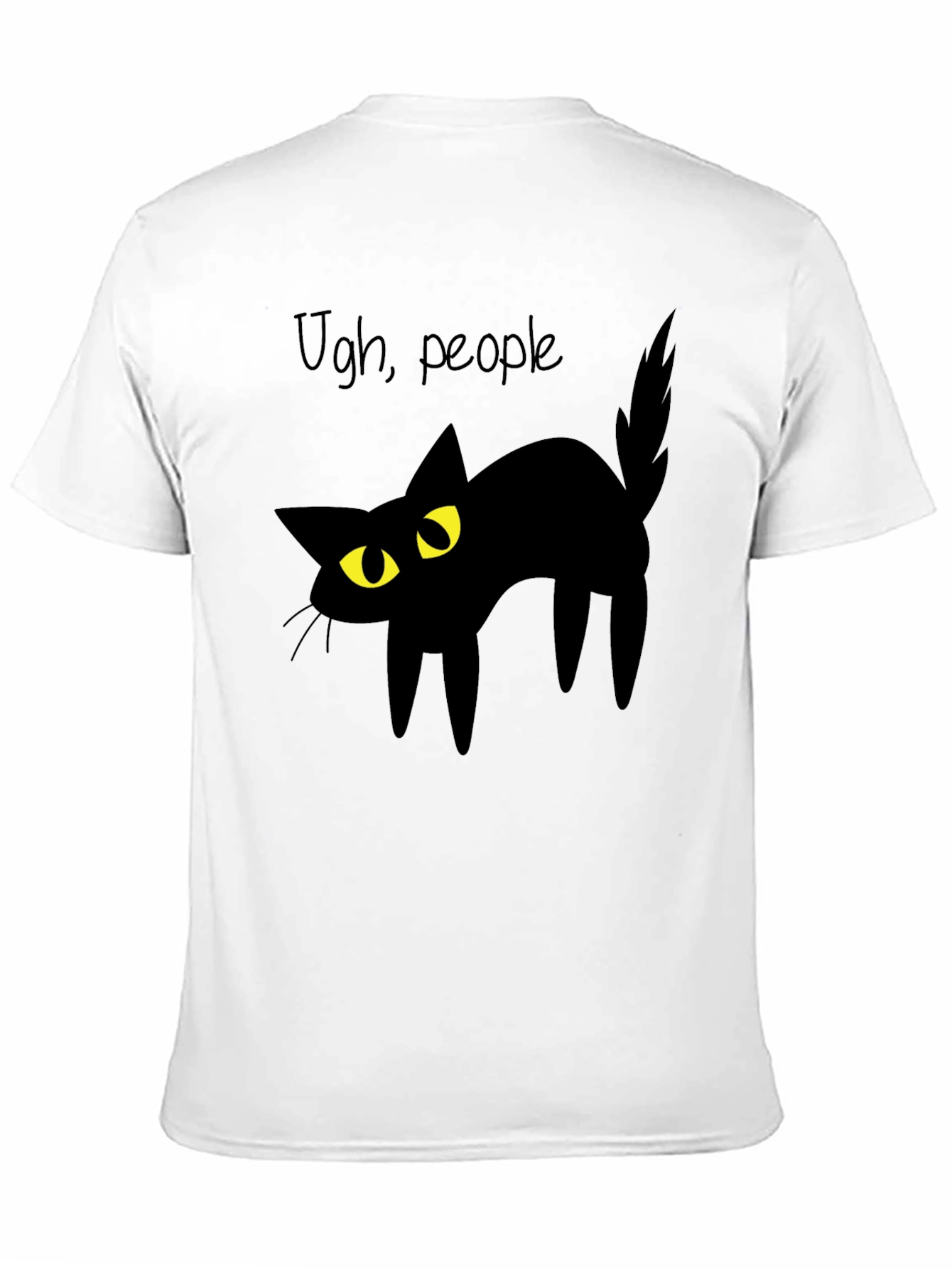Ugh People Black Cat Graphic T-Shirt