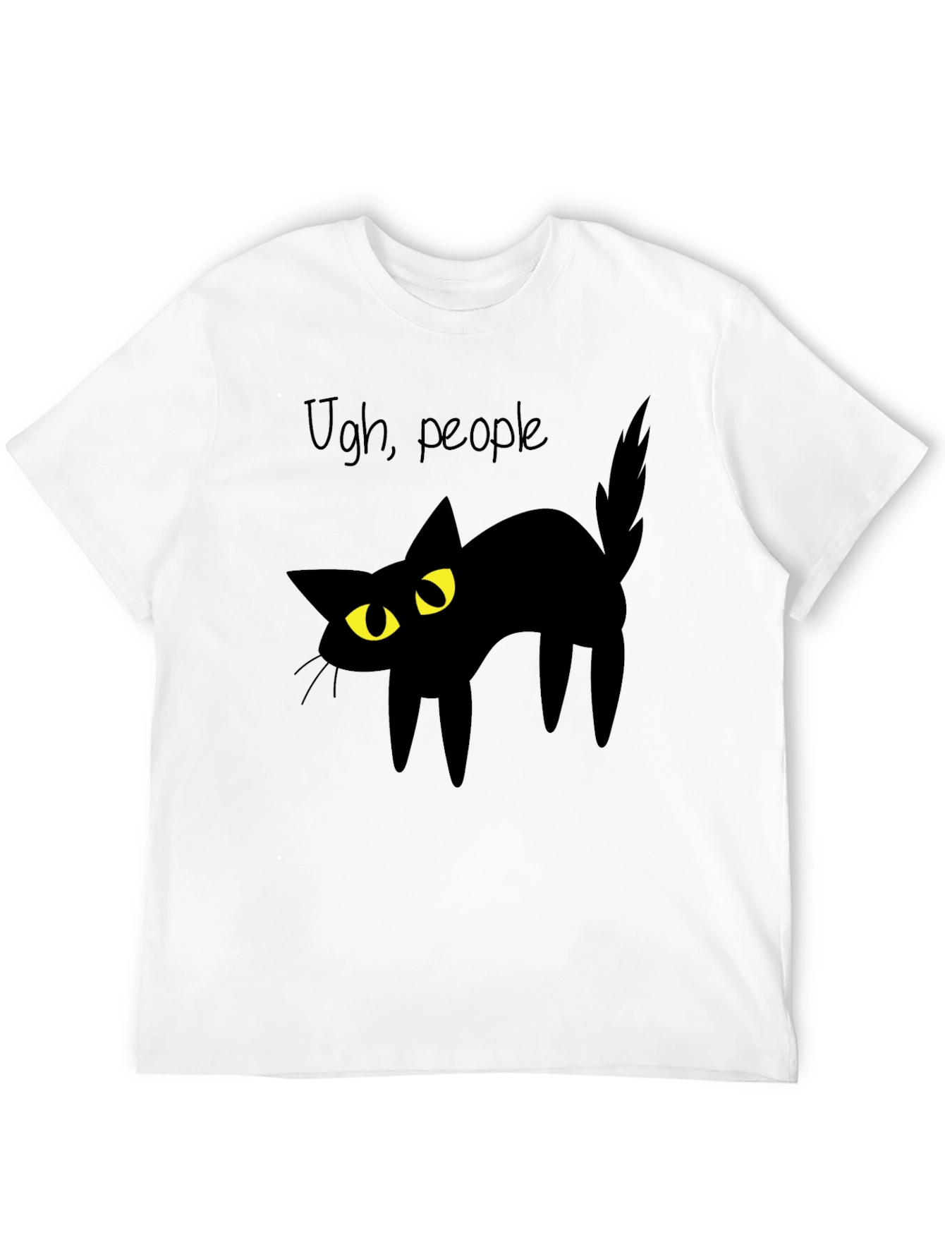 Ugh People Black Cat Graphic T-Shirt