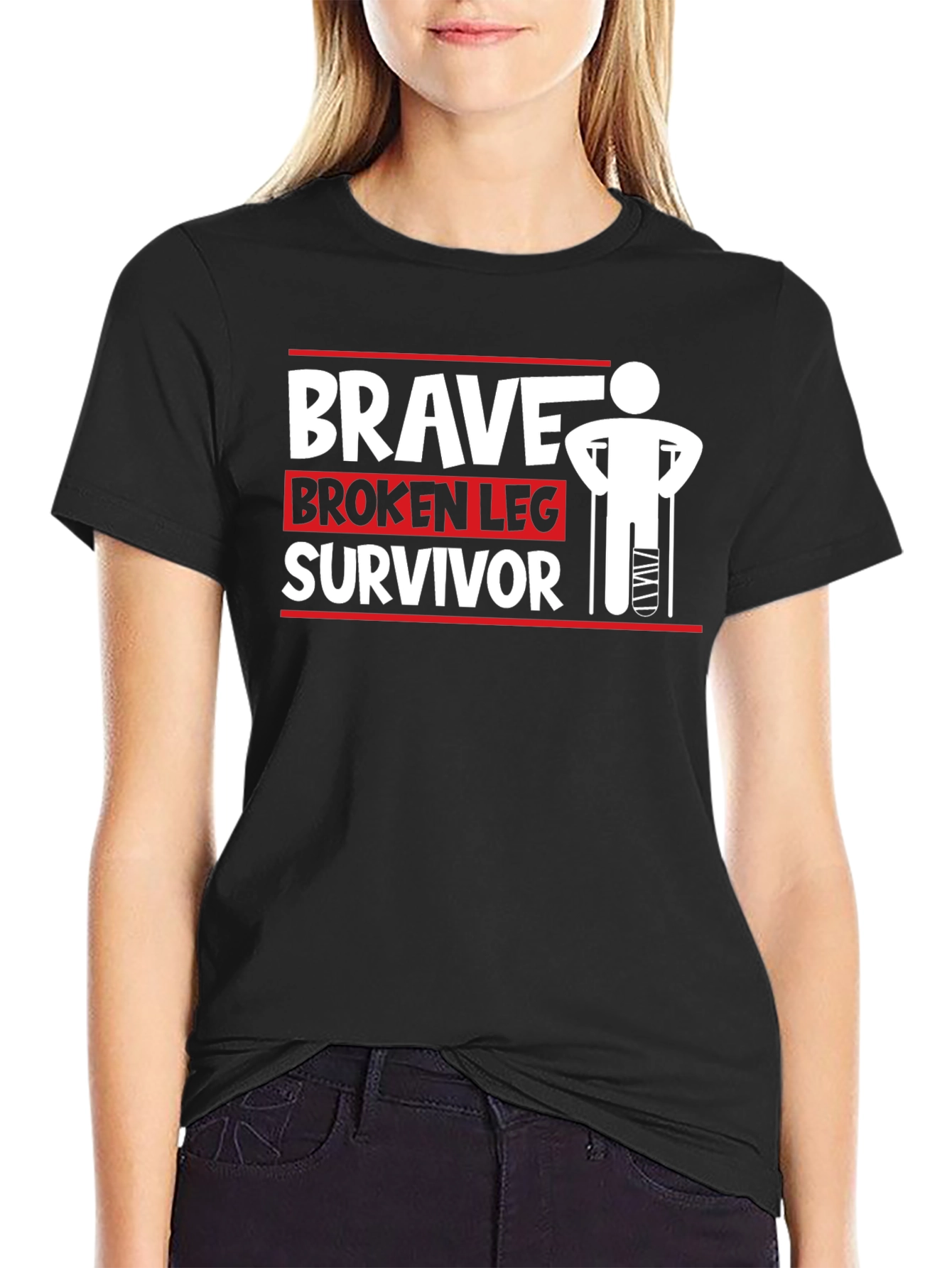 Brave Broken Leg Survivor T-Shirt
