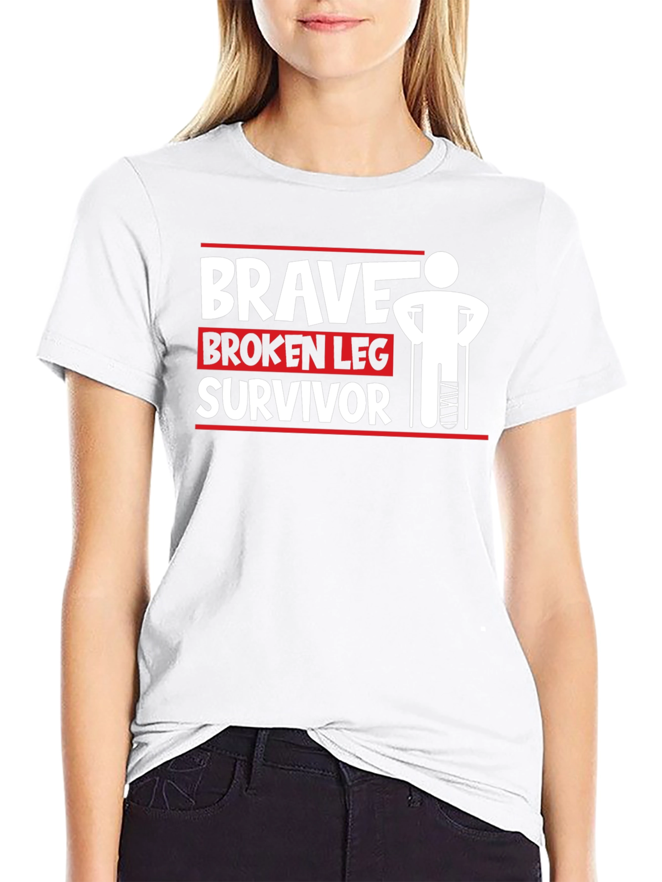 Brave Broken Leg Survivor T-Shirt