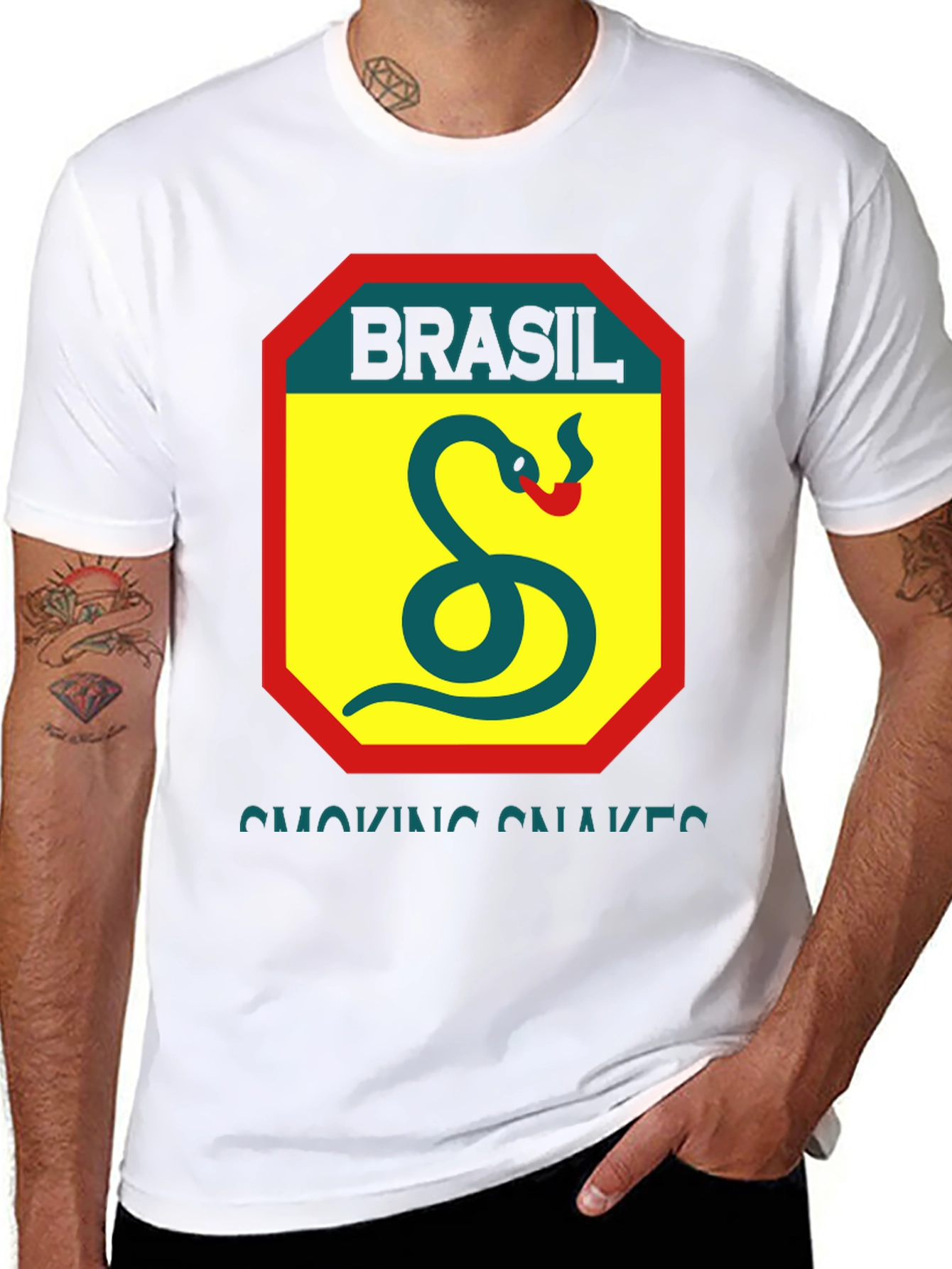 Brasil Smoking Snakes Graphic Tee