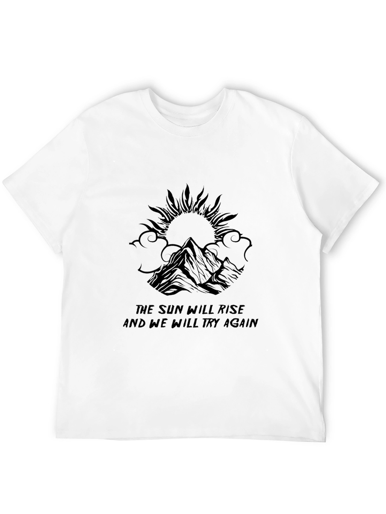 Motivational Sun & Mountain Graphic Tee