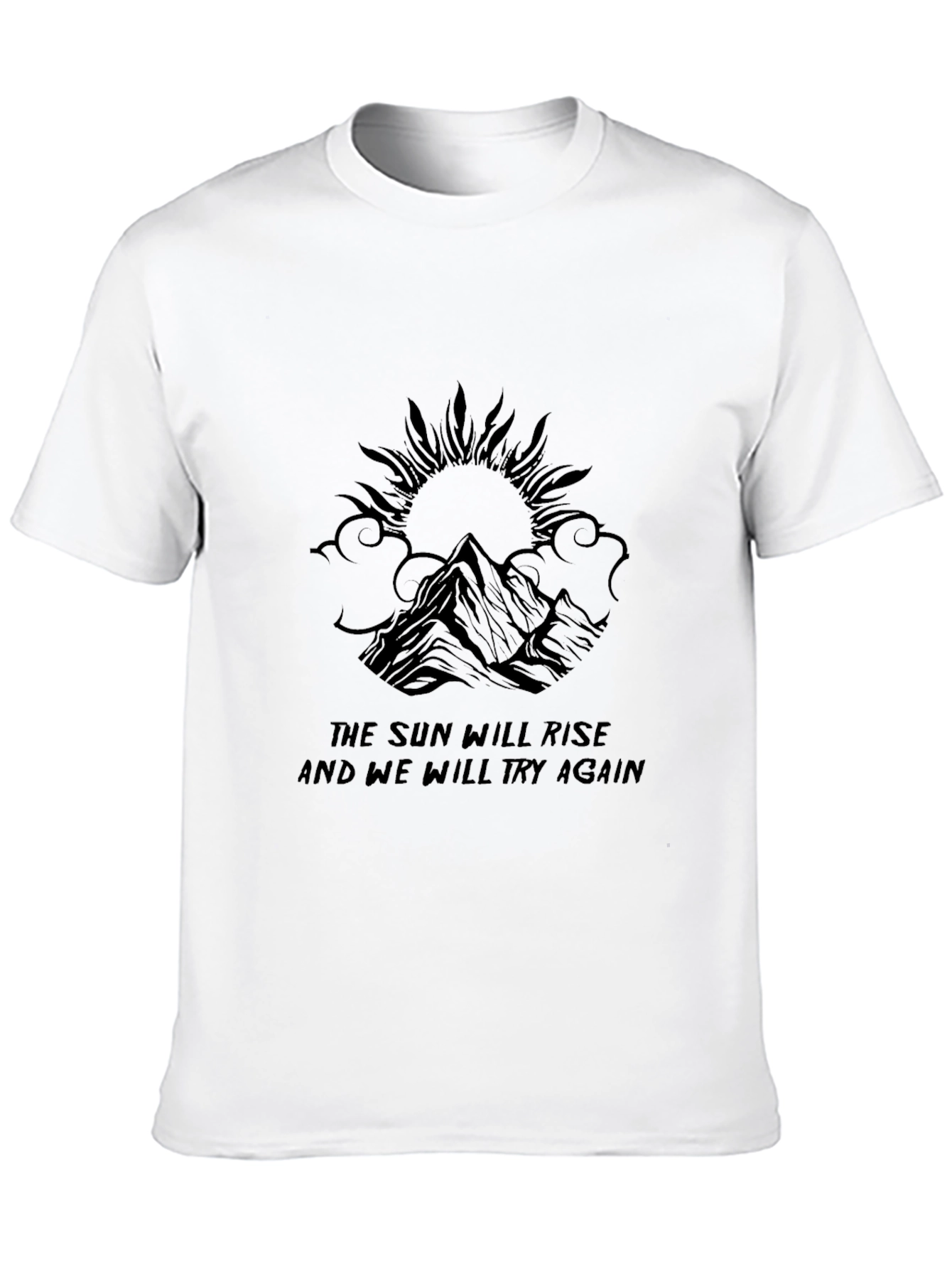 Motivational Sun & Mountain Graphic Tee