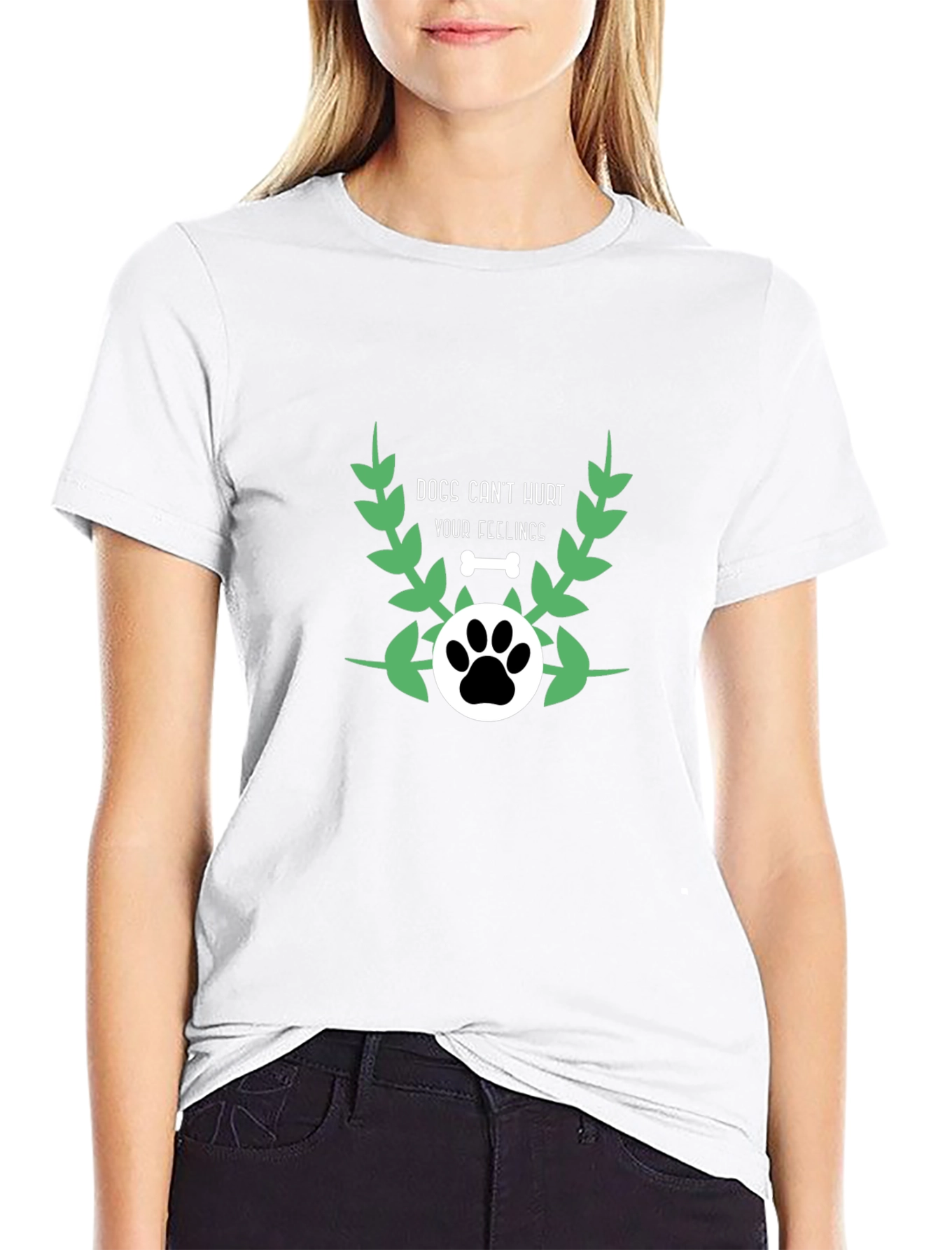 Dog Lovers T-Shirt - Dogs Cant Hurt Your Feelings