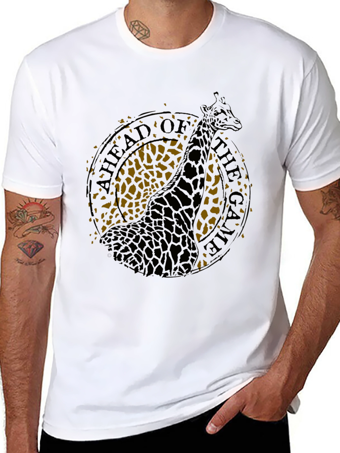 Ahead of the Game Giraffe Graphic Tee