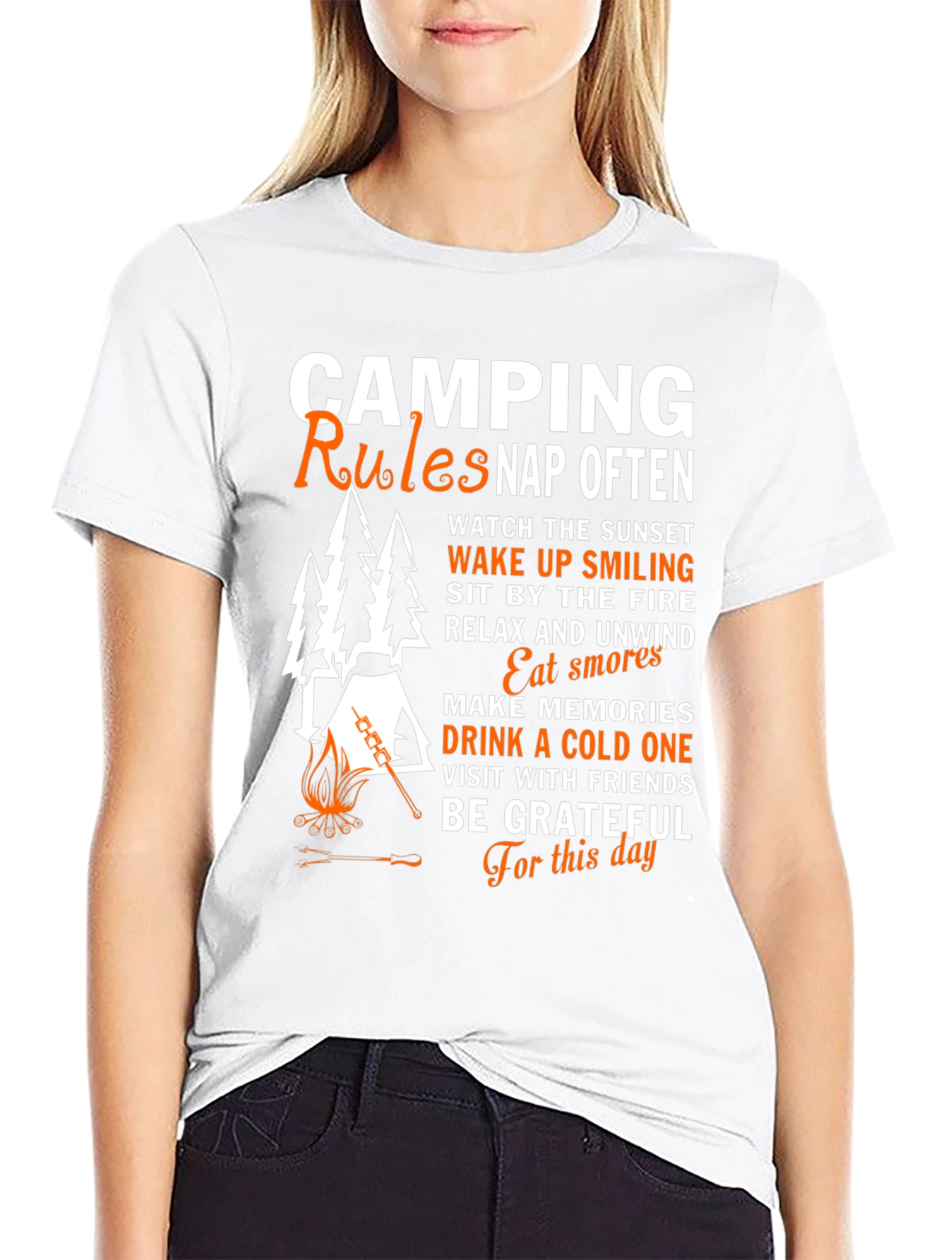 Camping Rules Graphic Tee - Nap Often T-Shirt
