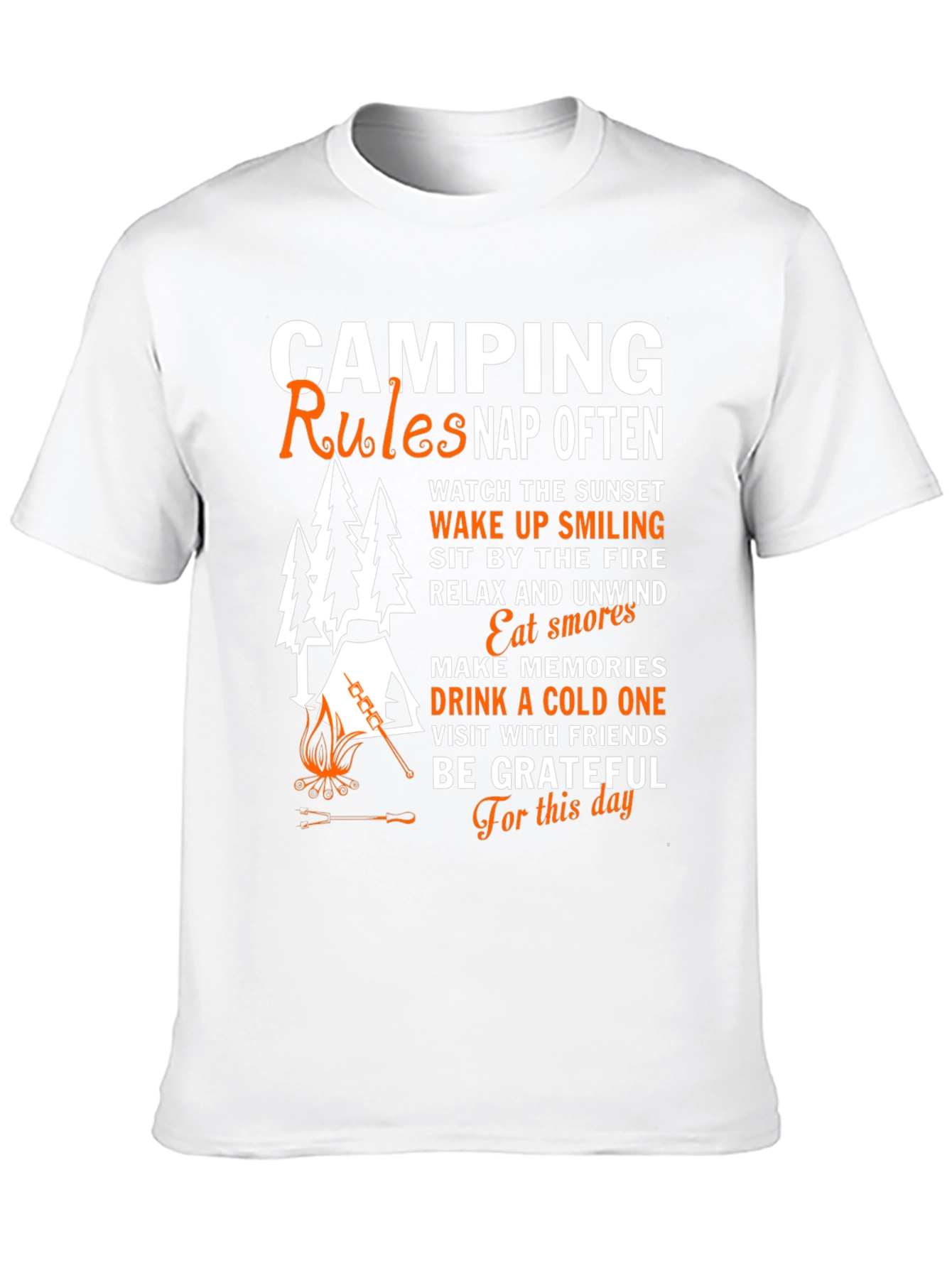 Camping Rules Graphic Tee - Nap Often T-Shirt