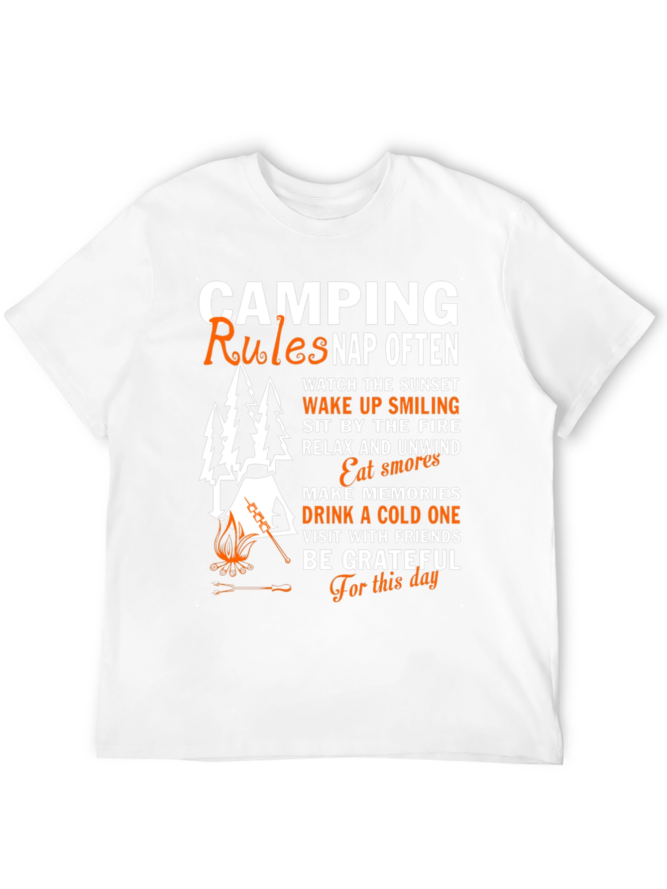 Camping Rules Graphic Tee - Nap Often T-Shirt