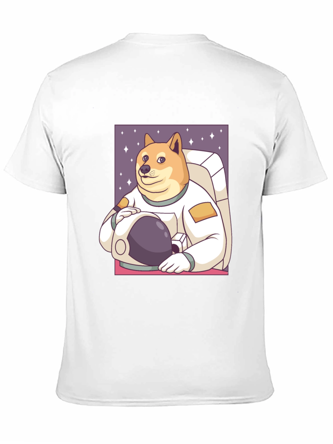 Doge Astronaut Graphic Tee - Black Cotton Blend